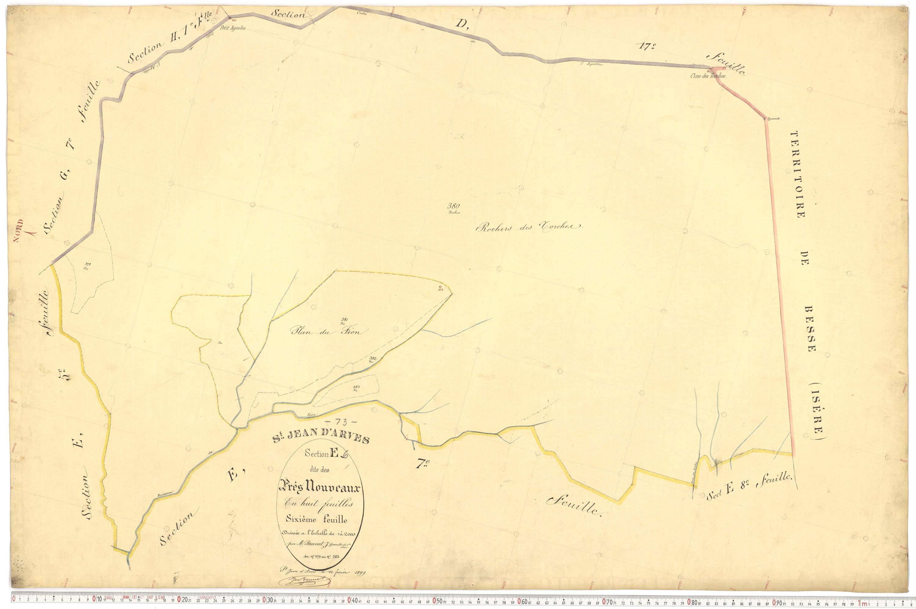 Saint-Jean-d'Arves - Plans cadastraux du premier cadastre français.