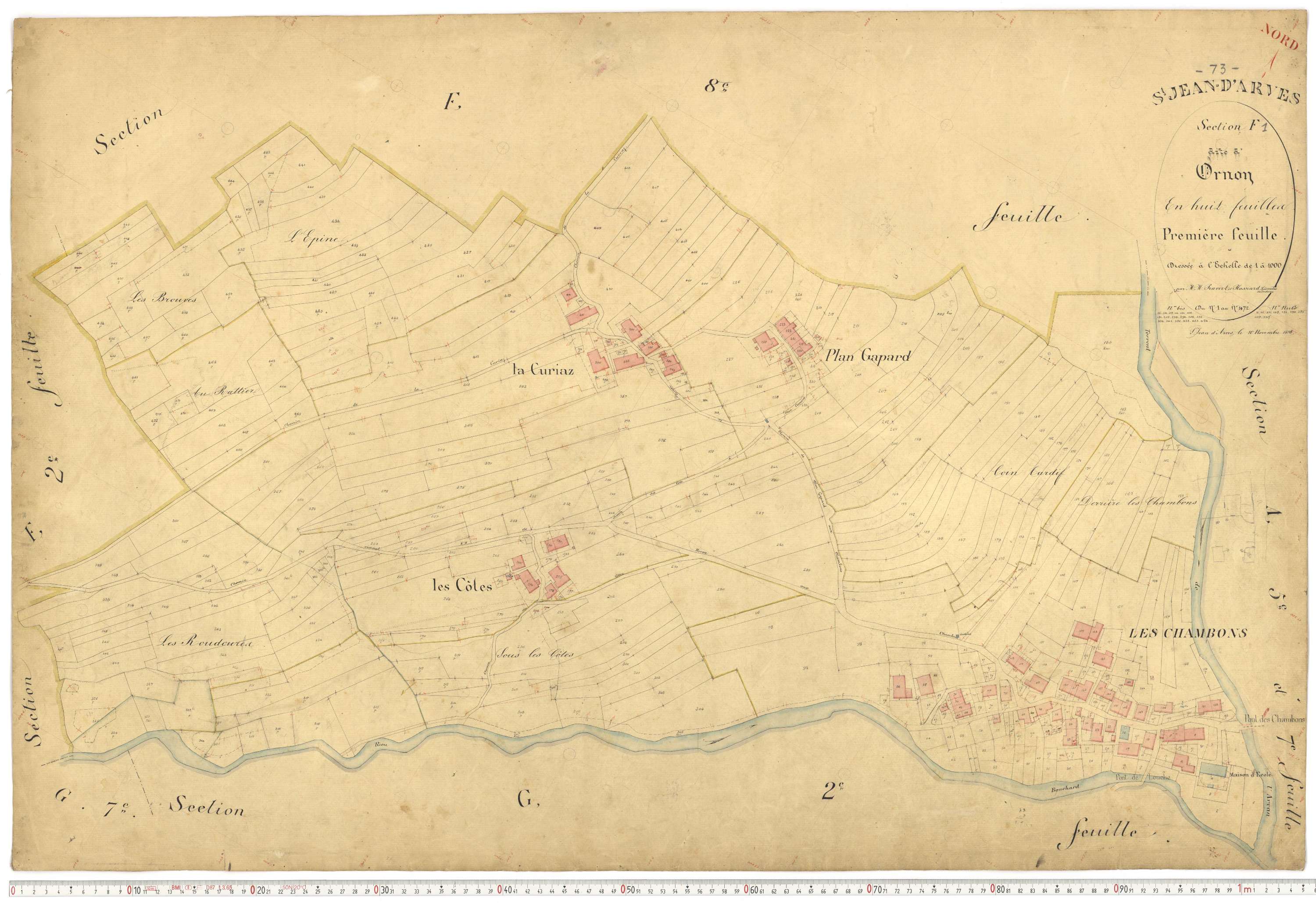Saint-Jean-d'Arves - Plans cadastraux du premier cadastre français.