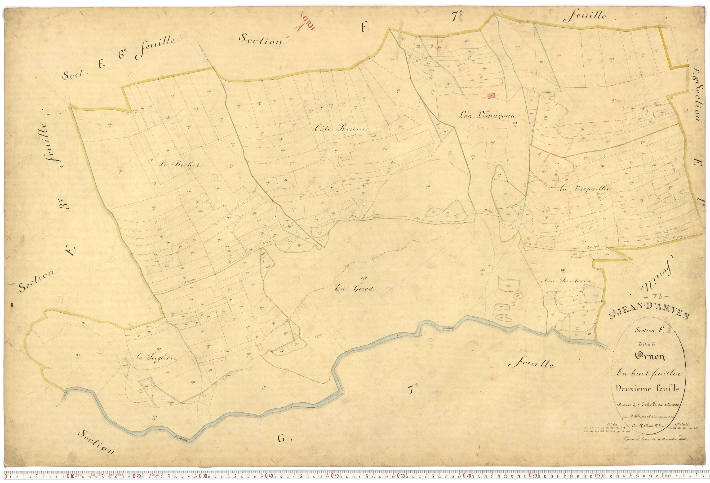 Saint-Jean-d'Arves - Plans cadastraux du premier cadastre français.