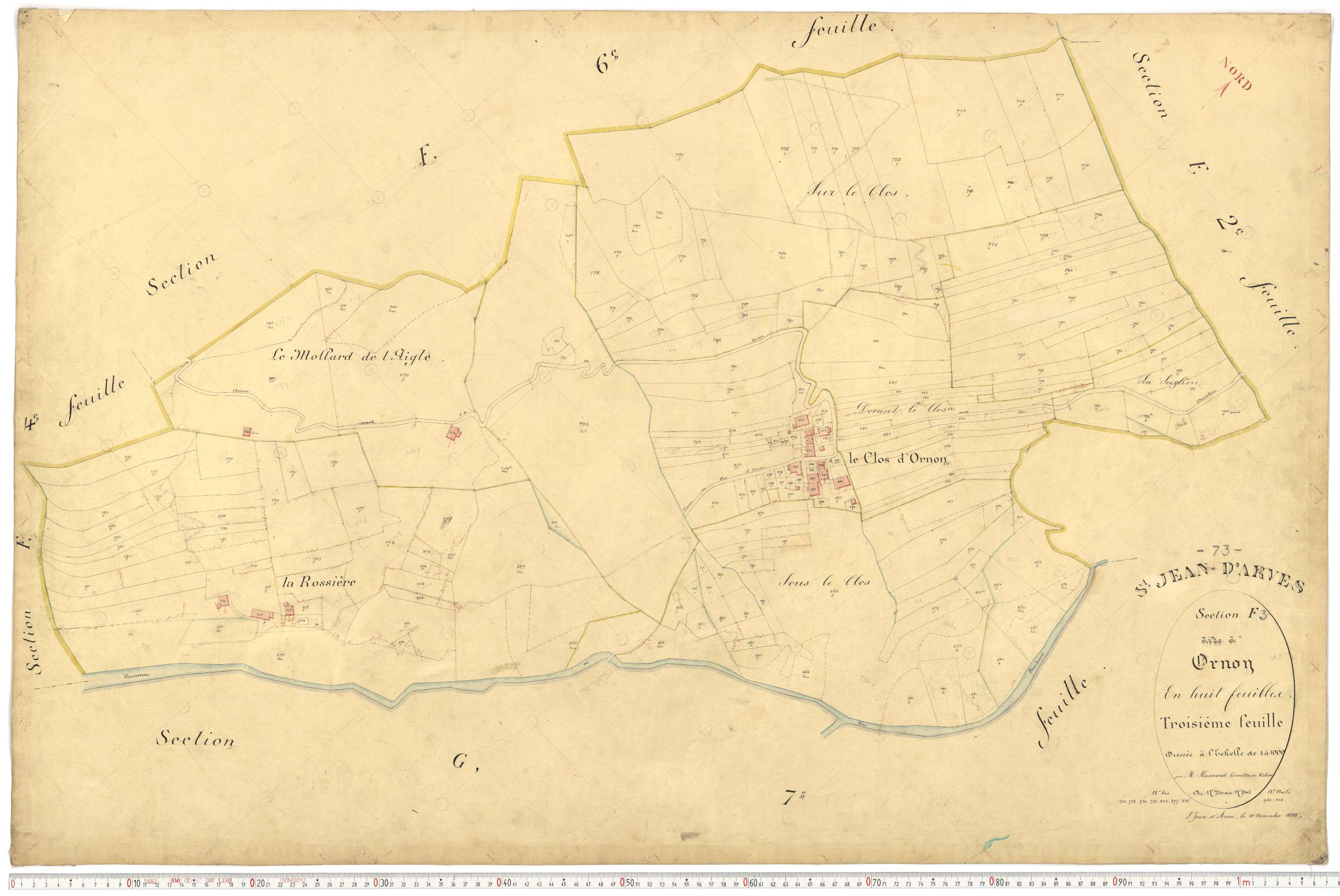 Saint-Jean-d'Arves - Plans cadastraux du premier cadastre français.