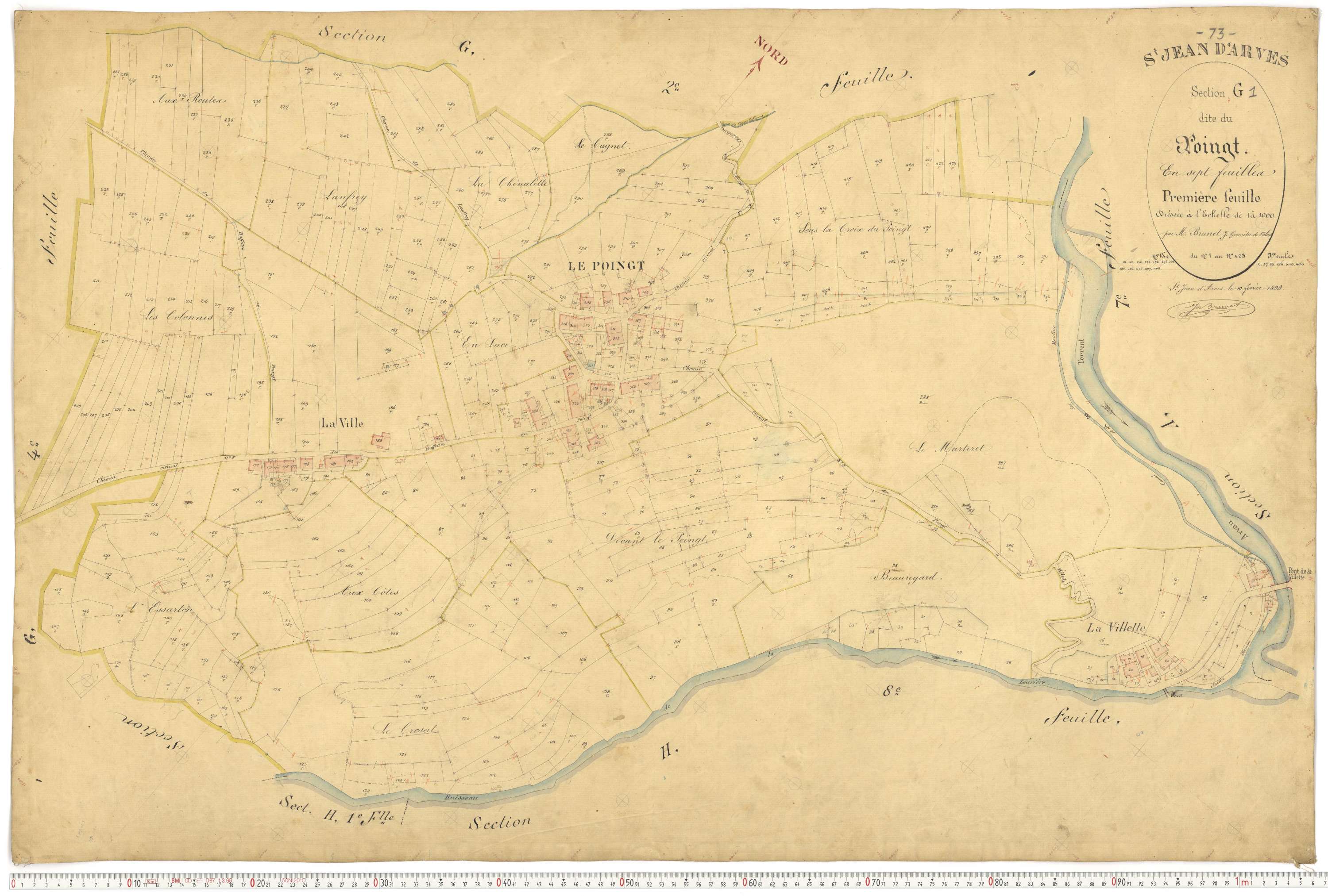 Saint-Jean-d'Arves - Plans cadastraux du premier cadastre français.
