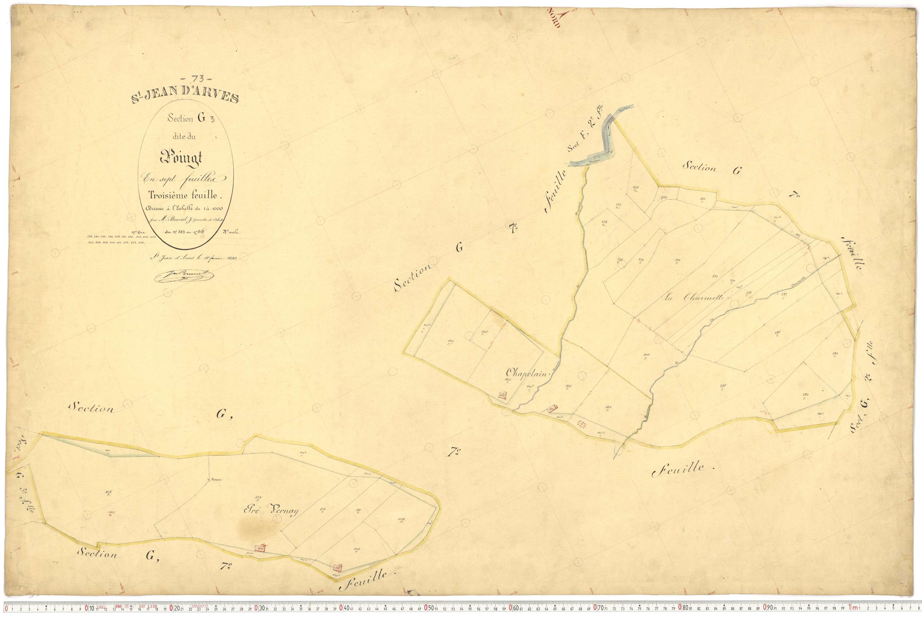Saint-Jean-d'Arves - Plans cadastraux du premier cadastre français.