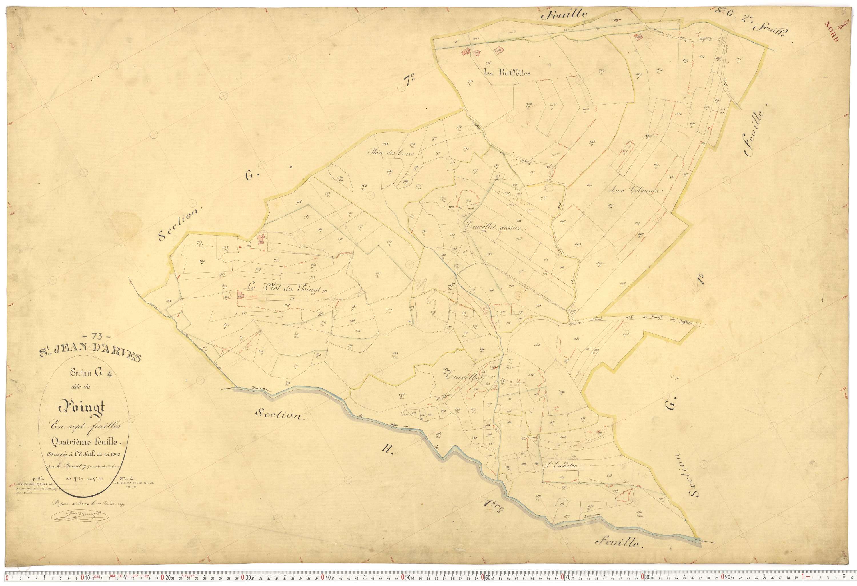 Saint-Jean-d'Arves - Plans cadastraux du premier cadastre français.