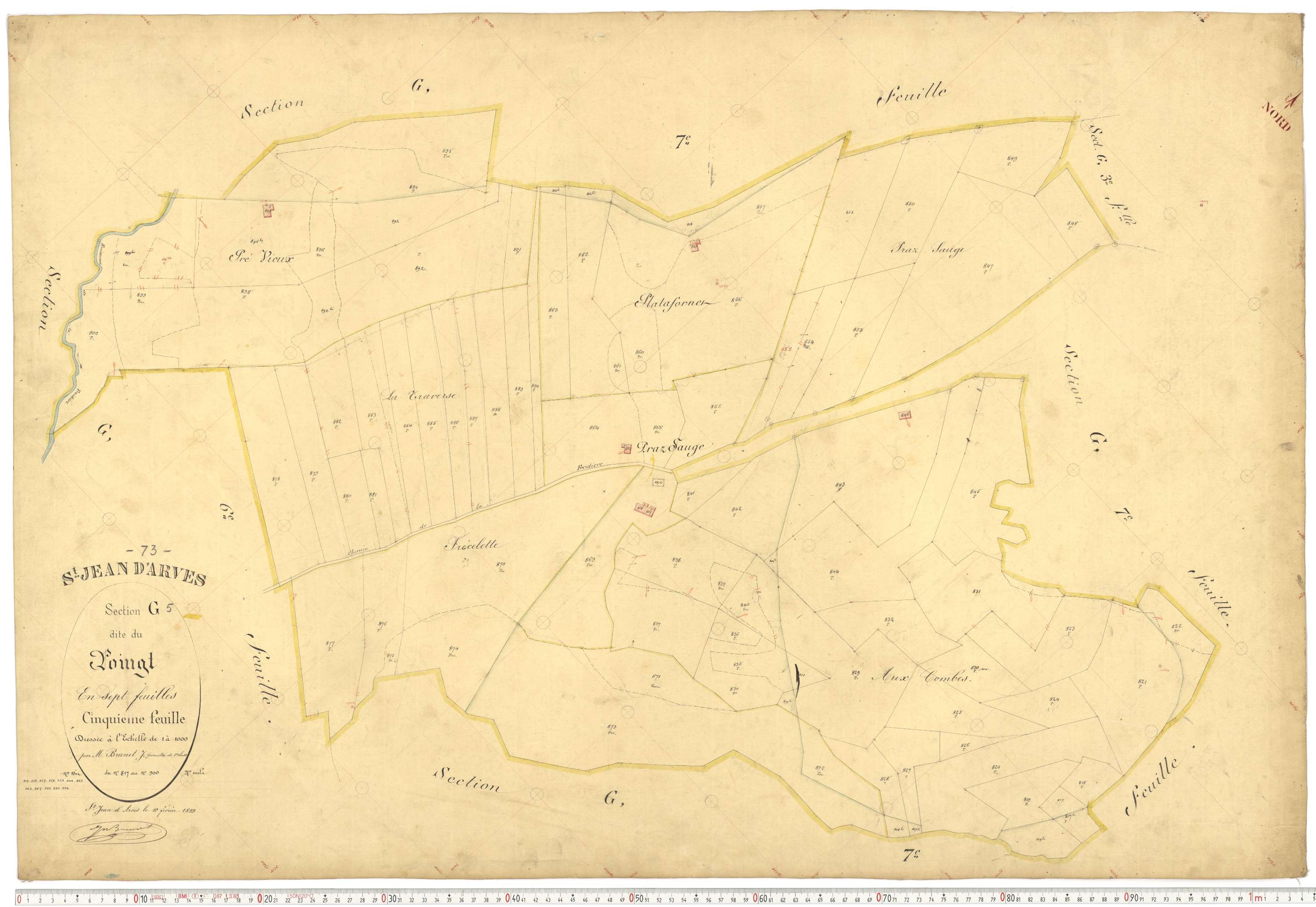 Saint-Jean-d'Arves - Plans cadastraux du premier cadastre français.