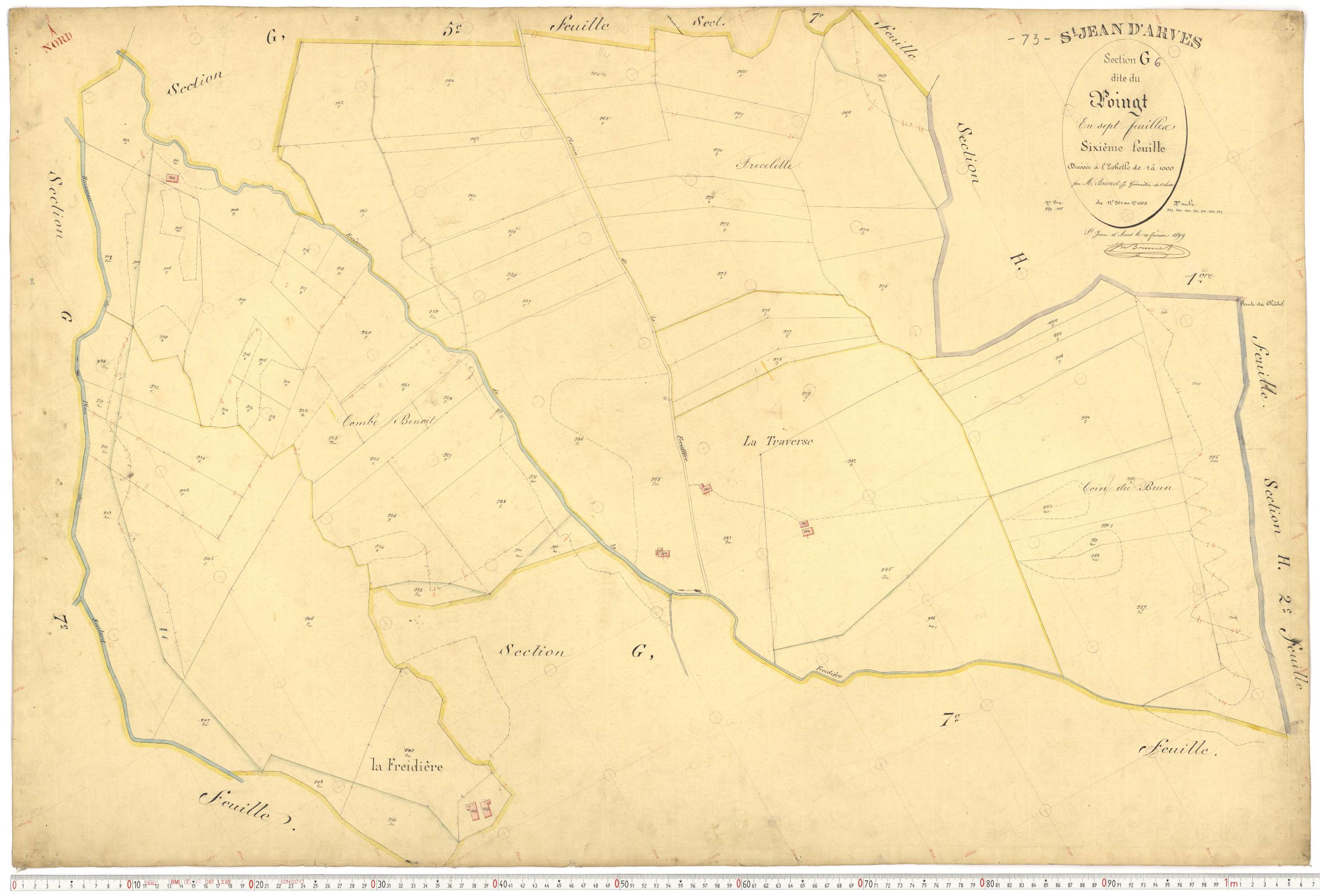 Saint-Jean-d'Arves - Plans cadastraux du premier cadastre français.