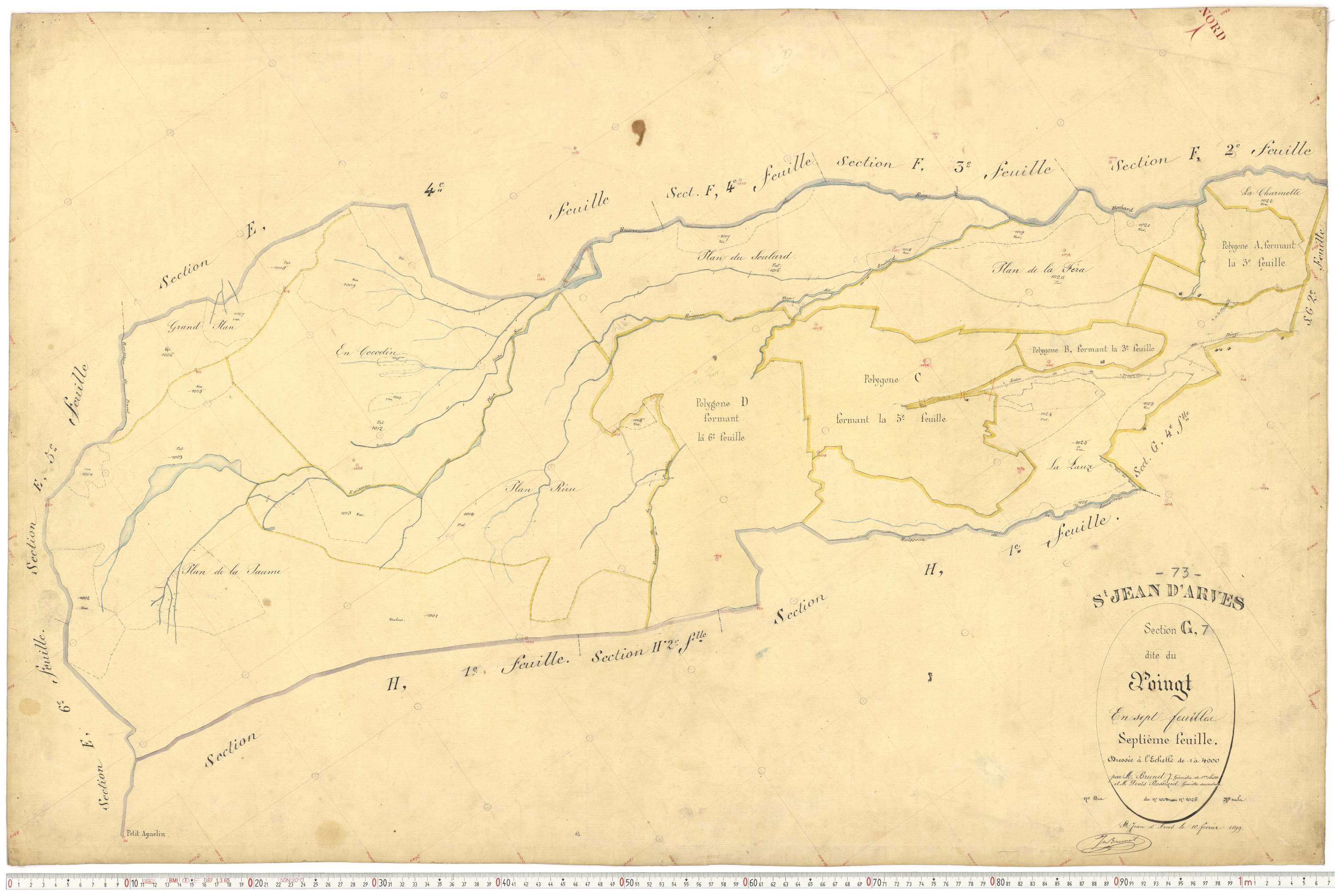 Saint-Jean-d'Arves - Plans cadastraux du premier cadastre français.