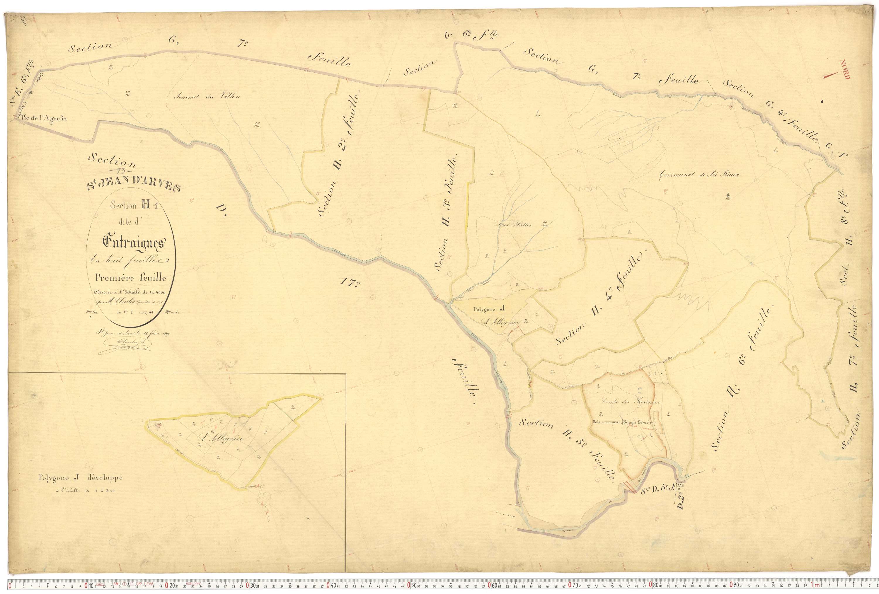 Saint-Jean-d'Arves - Plans cadastraux du premier cadastre français.