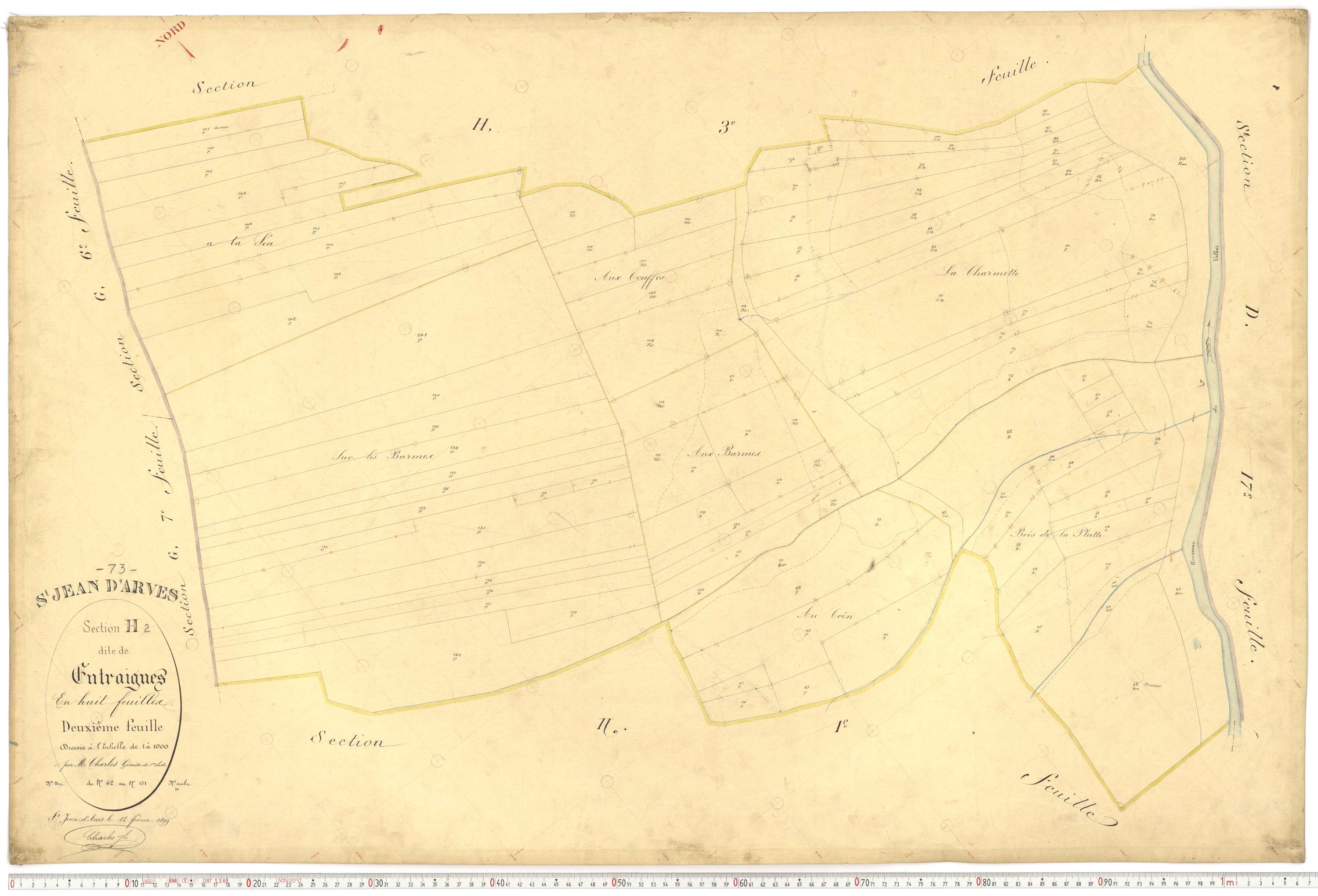 Saint-Jean-d'Arves - Plans cadastraux du premier cadastre français.