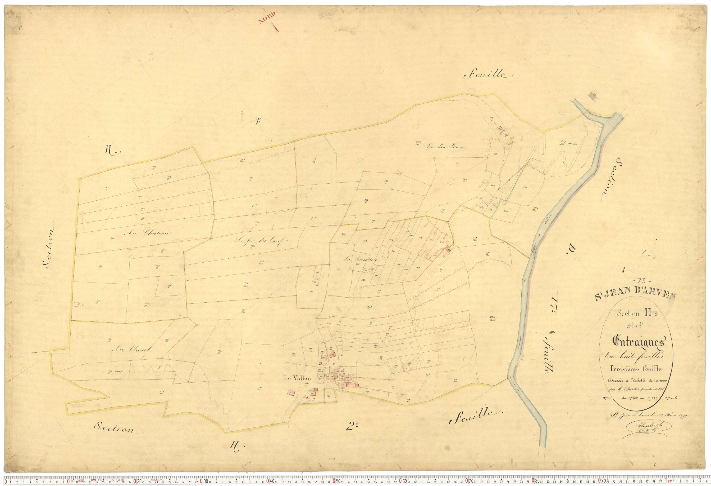 Saint-Jean-d'Arves - Plans cadastraux du premier cadastre français.