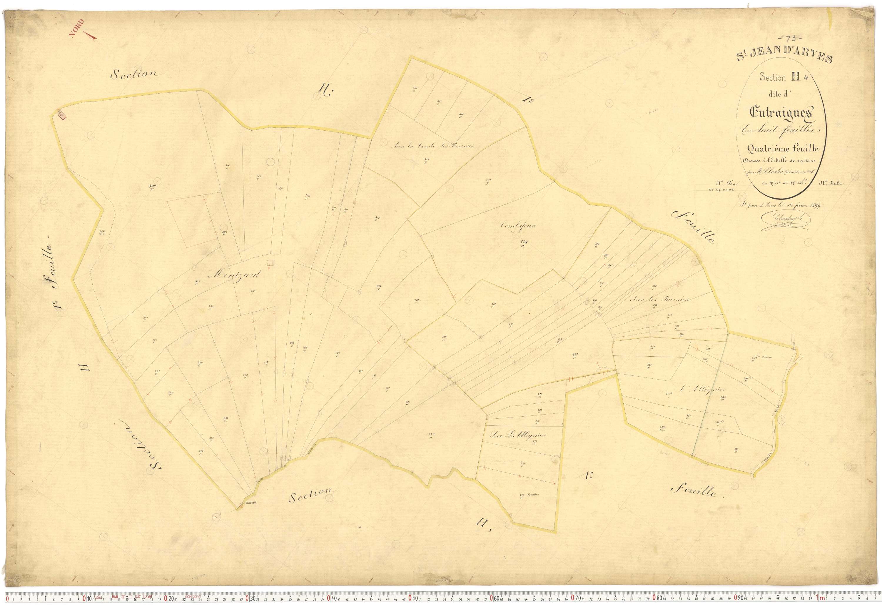 Saint-Jean-d'Arves - Plans cadastraux du premier cadastre français.