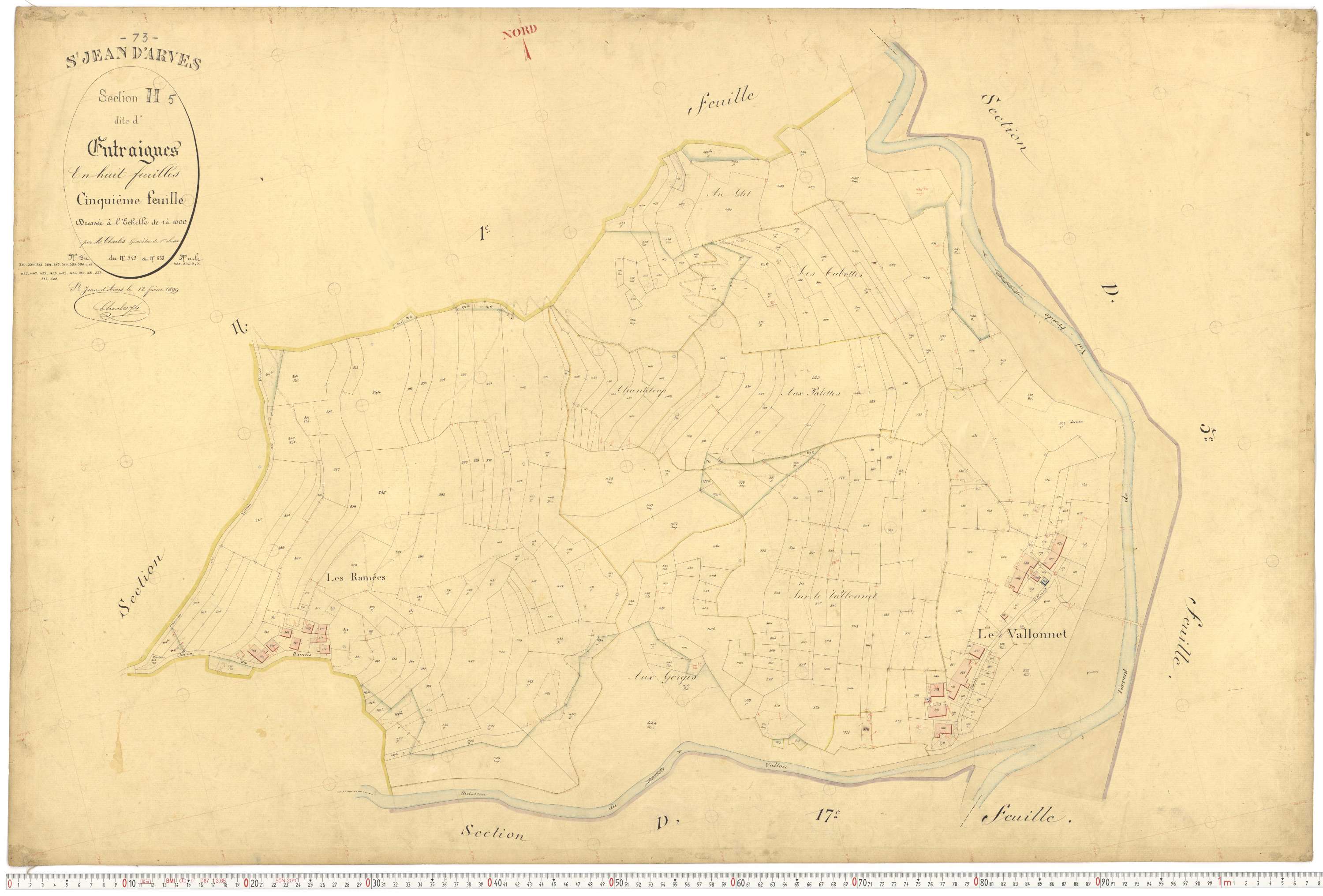 Saint-Jean-d'Arves - Plans cadastraux du premier cadastre français.
