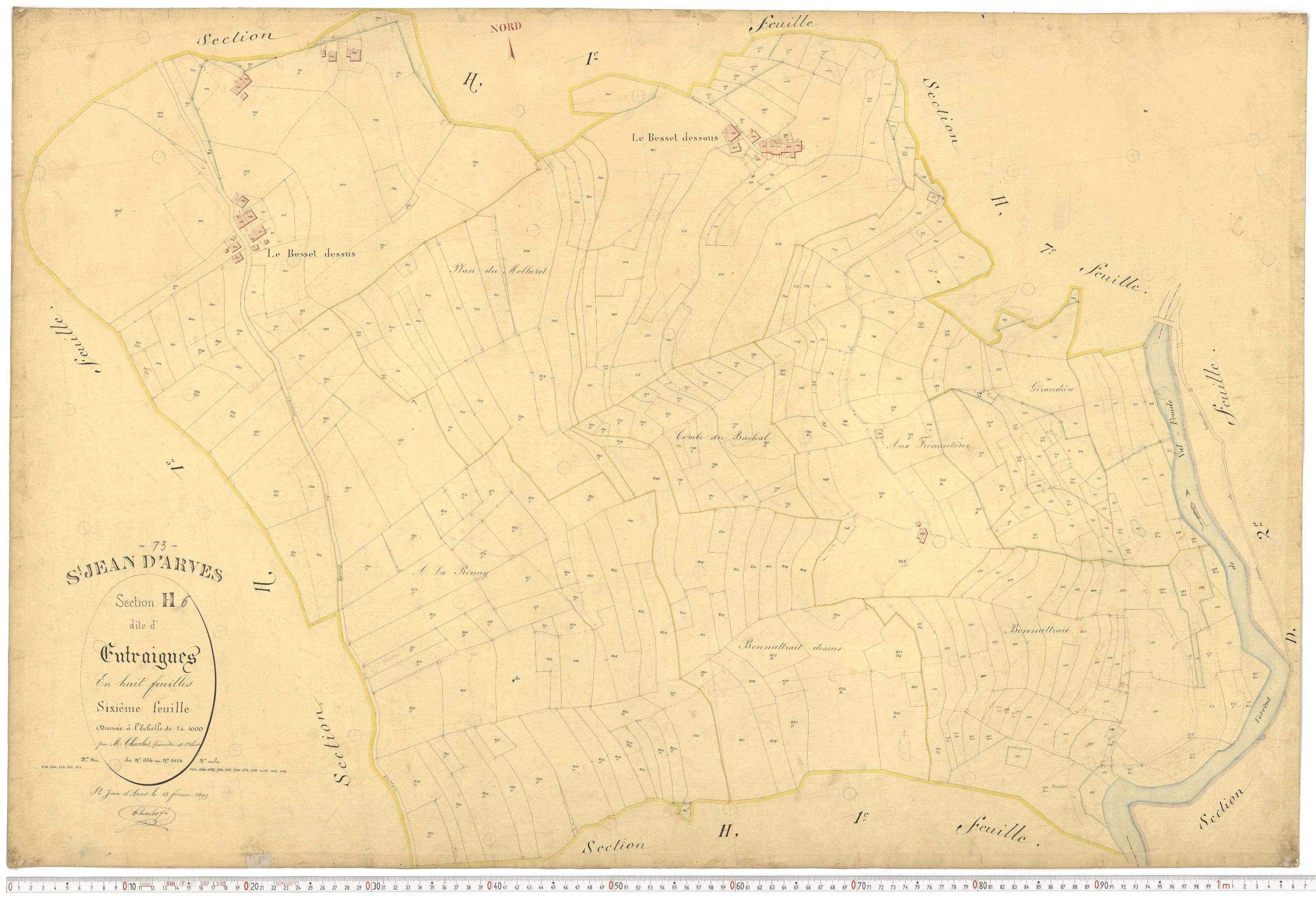 Saint-Jean-d'Arves - Plans cadastraux du premier cadastre français.