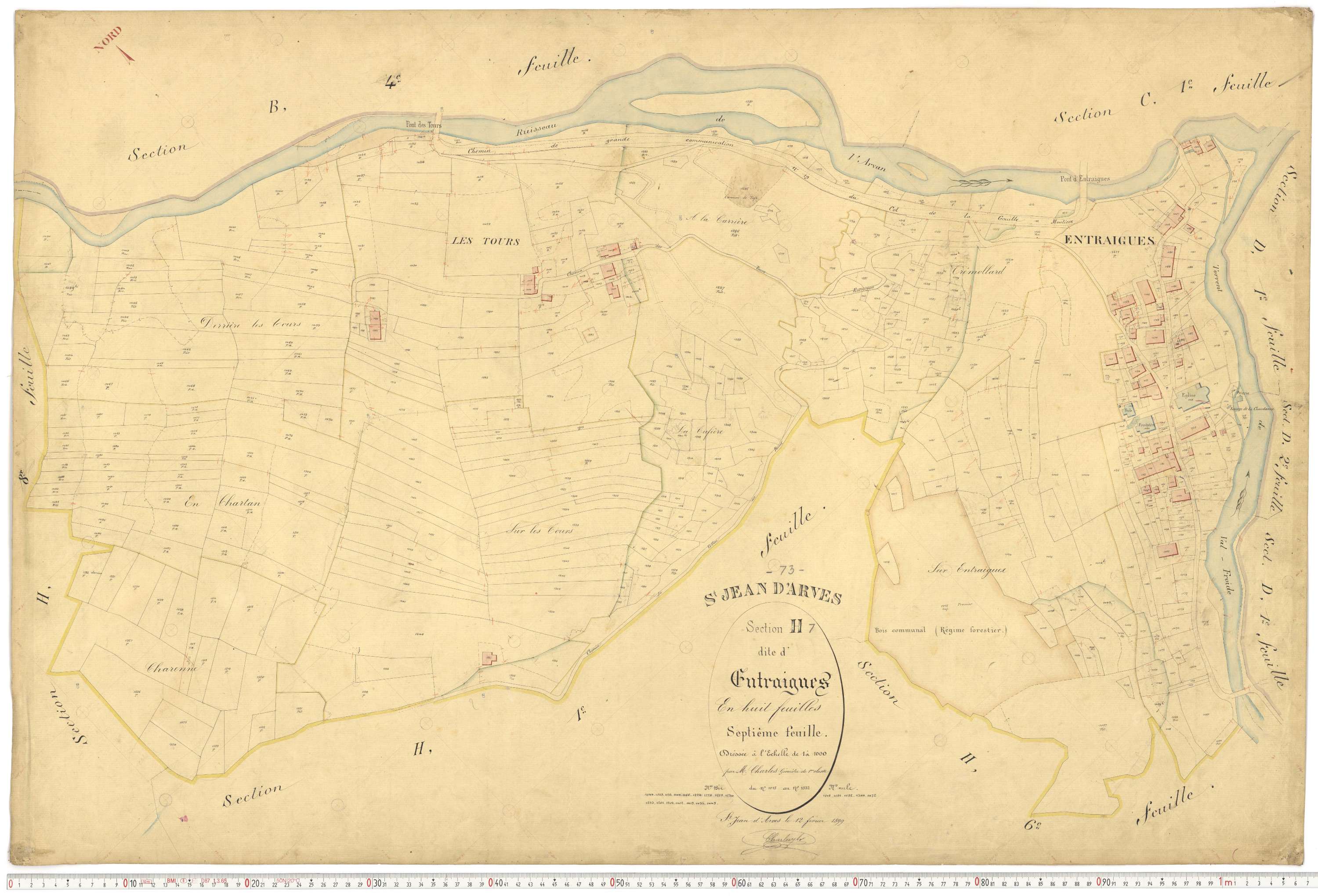 Saint-Jean-d'Arves - Plans cadastraux du premier cadastre français.