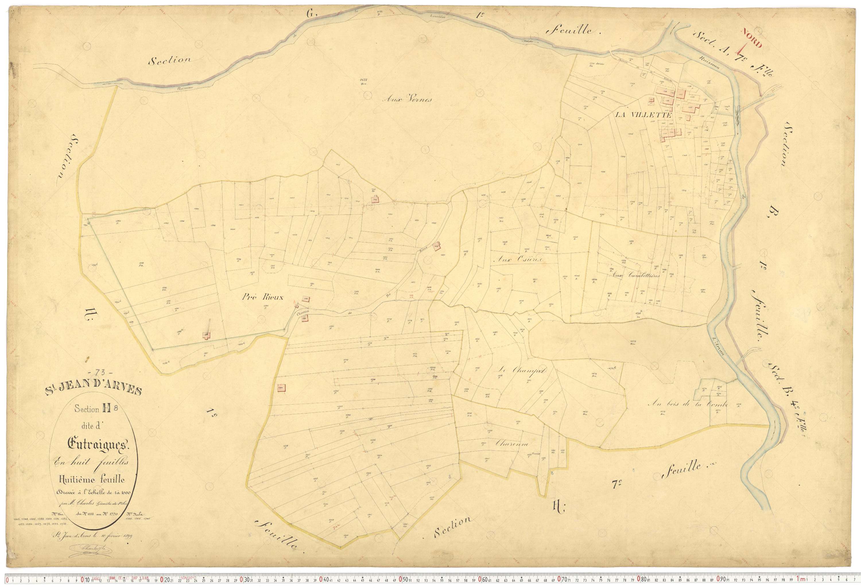 Saint-Jean-d'Arves - Plans cadastraux du premier cadastre français.
