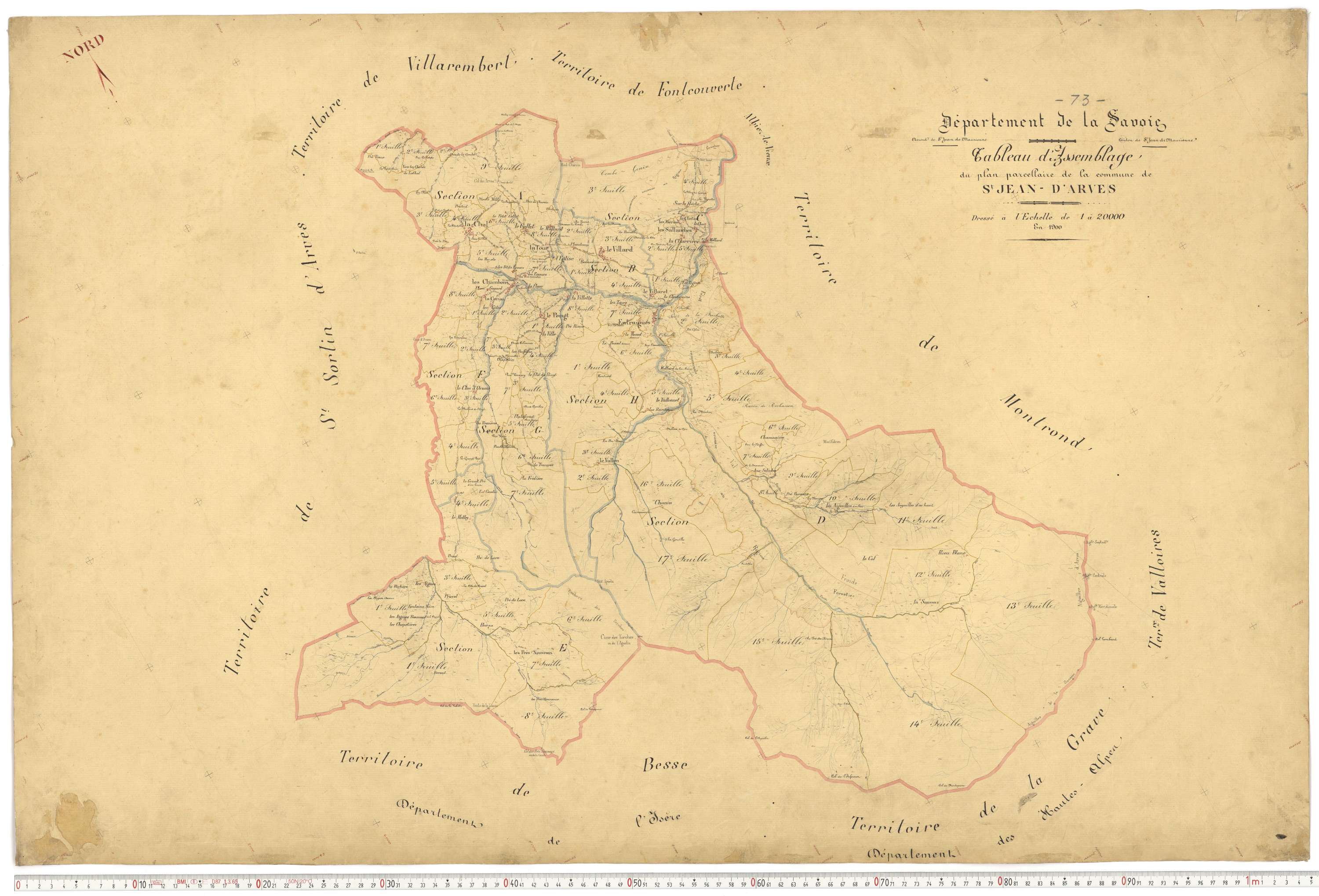 Saint-Jean-d'Arves - Plans cadastraux du premier cadastre français.