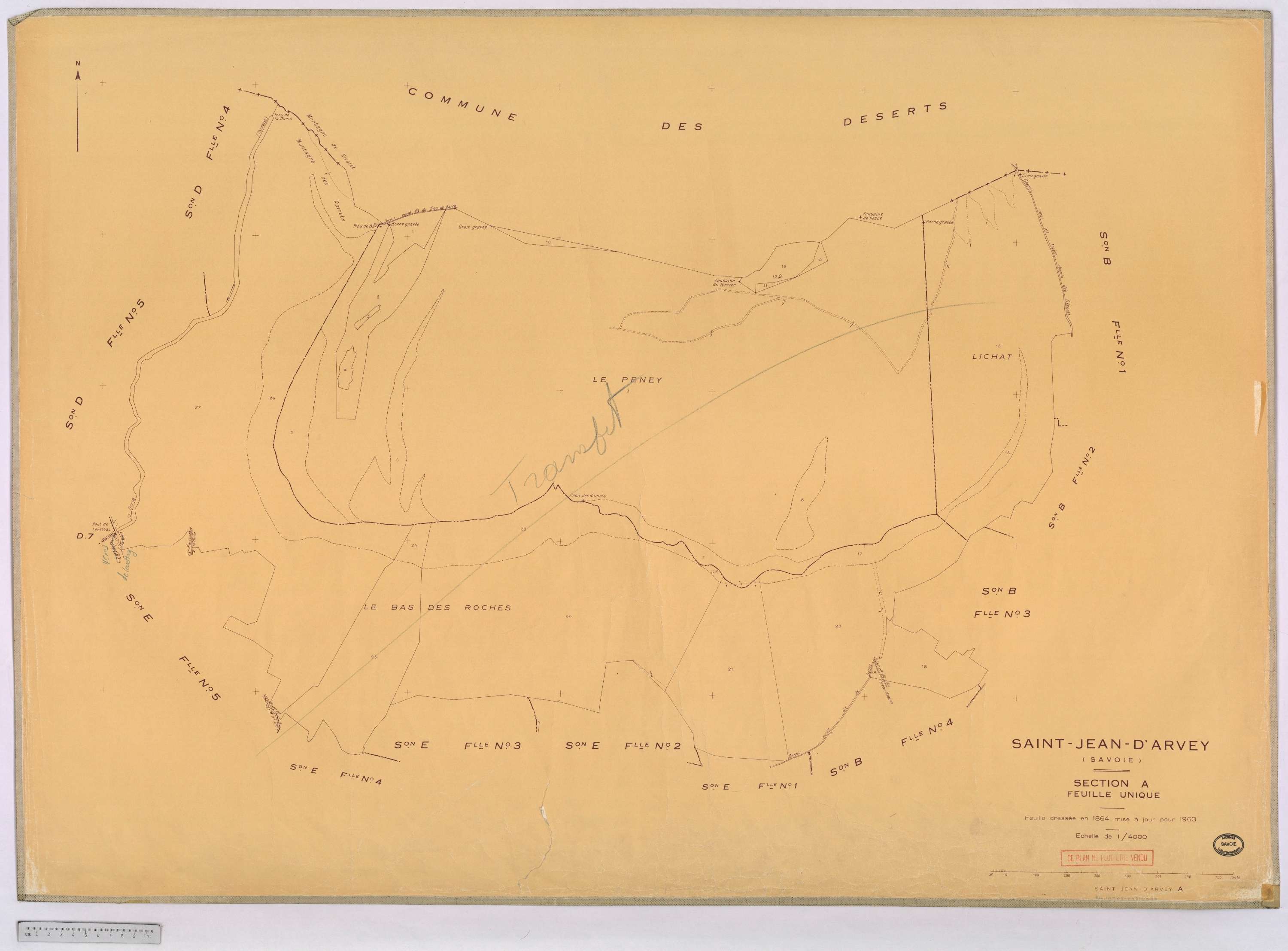 Saint-Jean-d'Arves - Cadastre rénové, version définitive (1963).