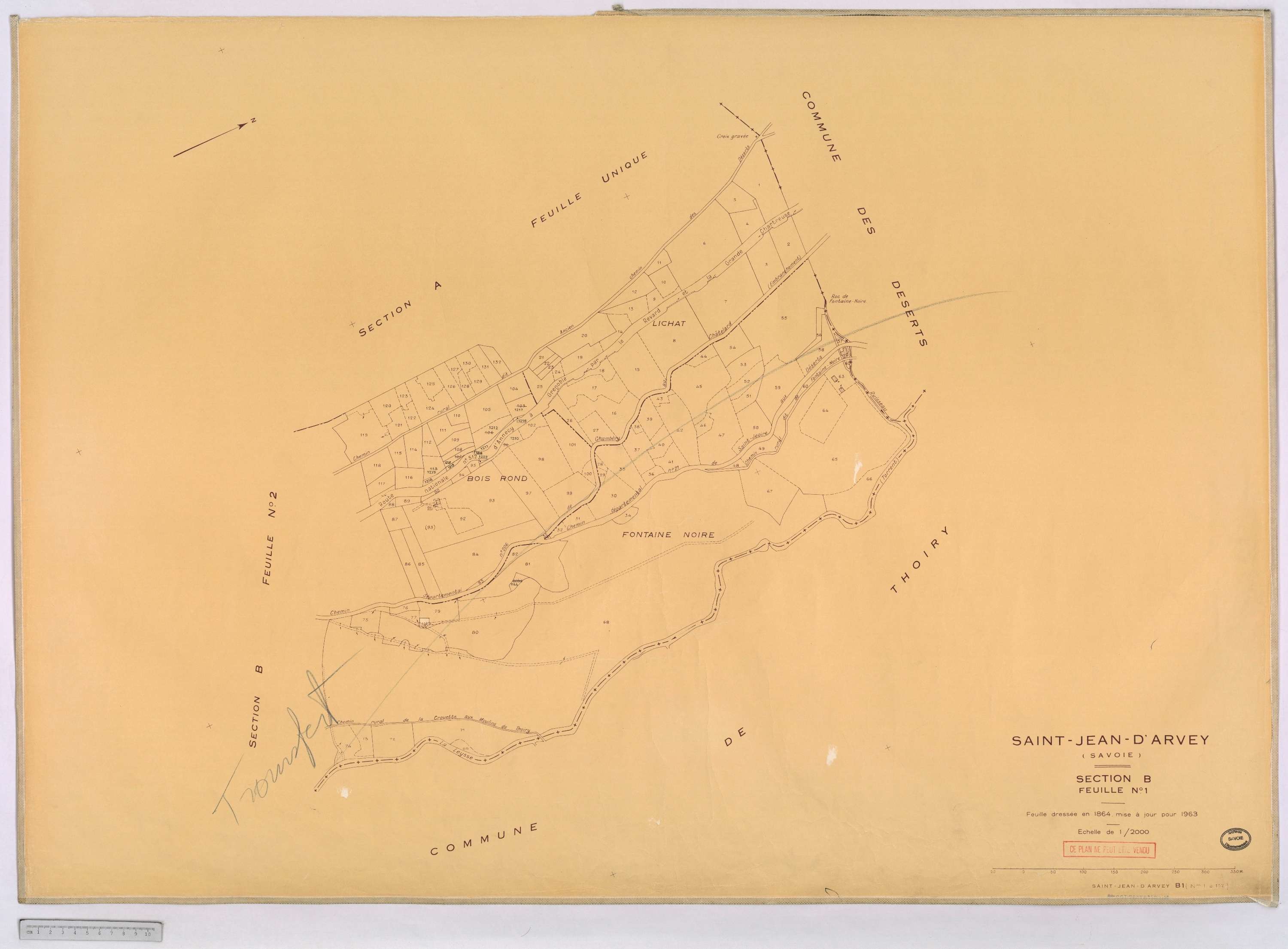 Saint-Jean-d'Arves - Cadastre rénové, version définitive (1963).