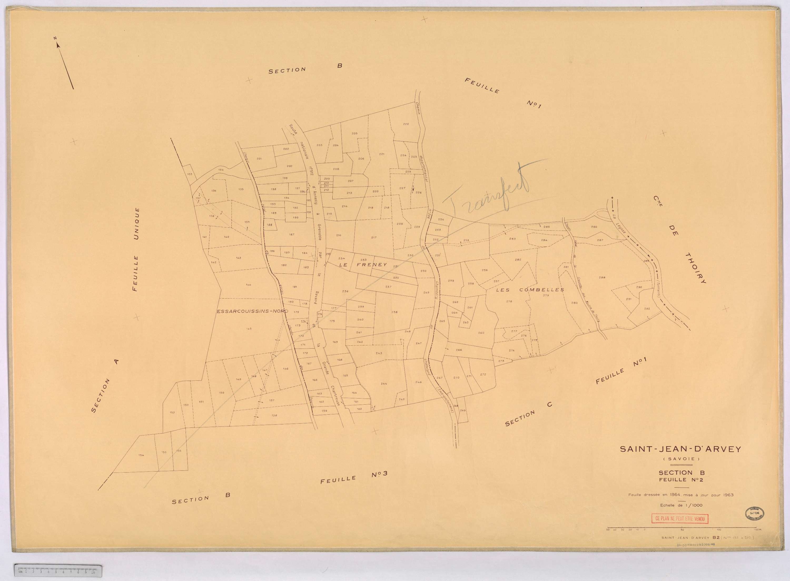 Saint-Jean-d'Arves - Cadastre rénové, version définitive (1963).