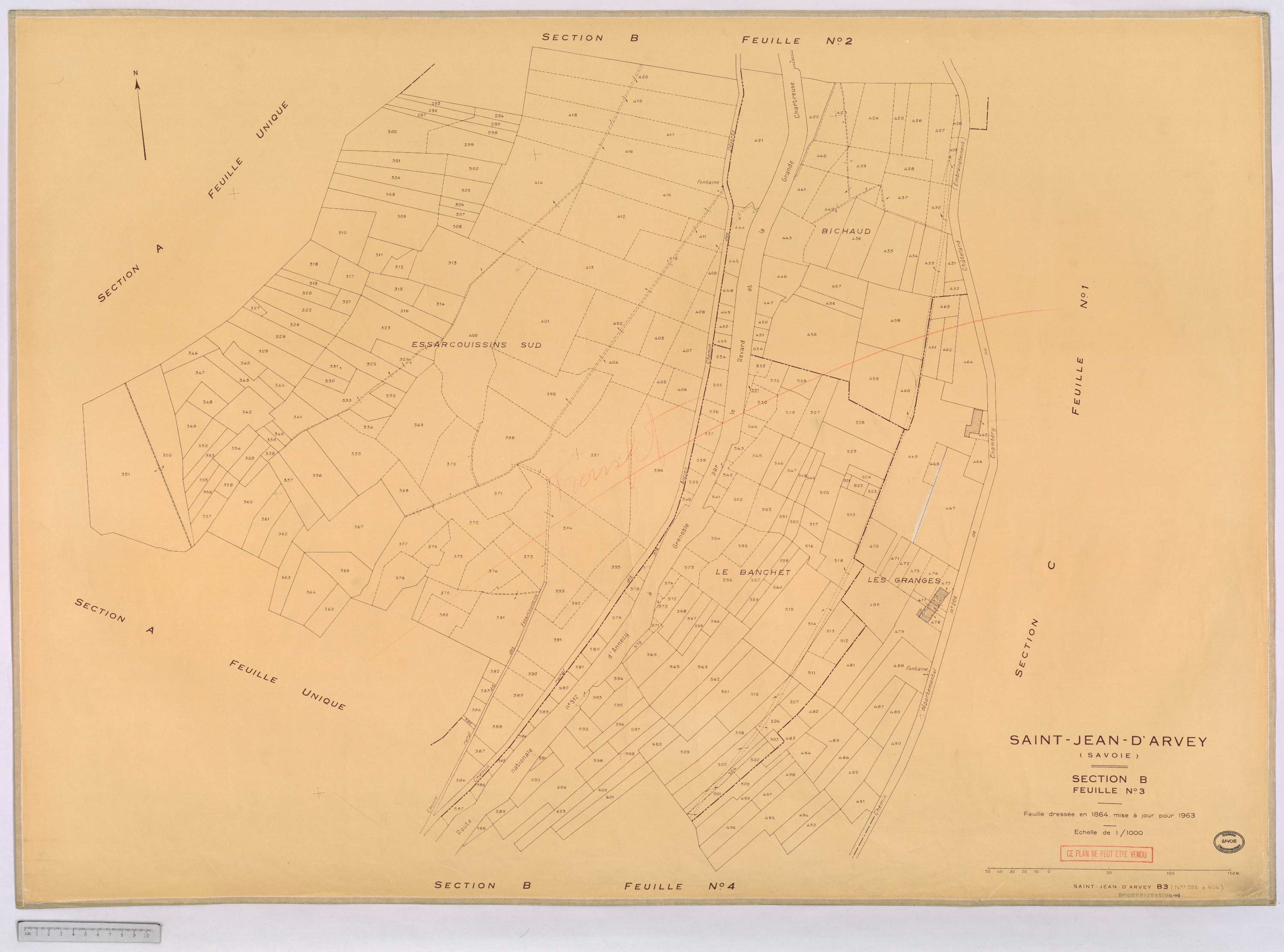 Saint-Jean-d'Arves - Cadastre rénové, version définitive (1963).
