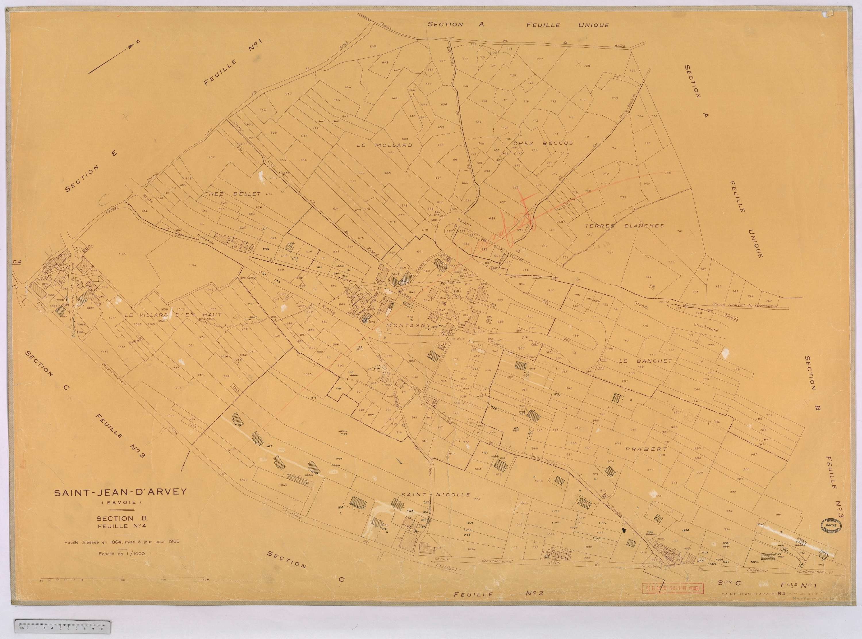 Saint-Jean-d'Arves - Cadastre rénové, version définitive (1963).