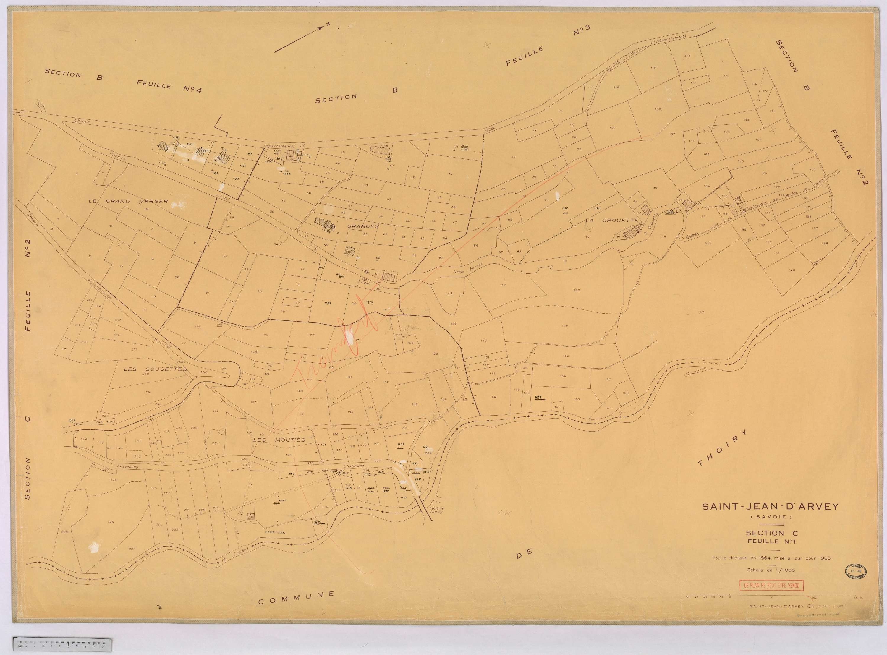 Saint-Jean-d'Arves - Cadastre rénové, version définitive (1963).