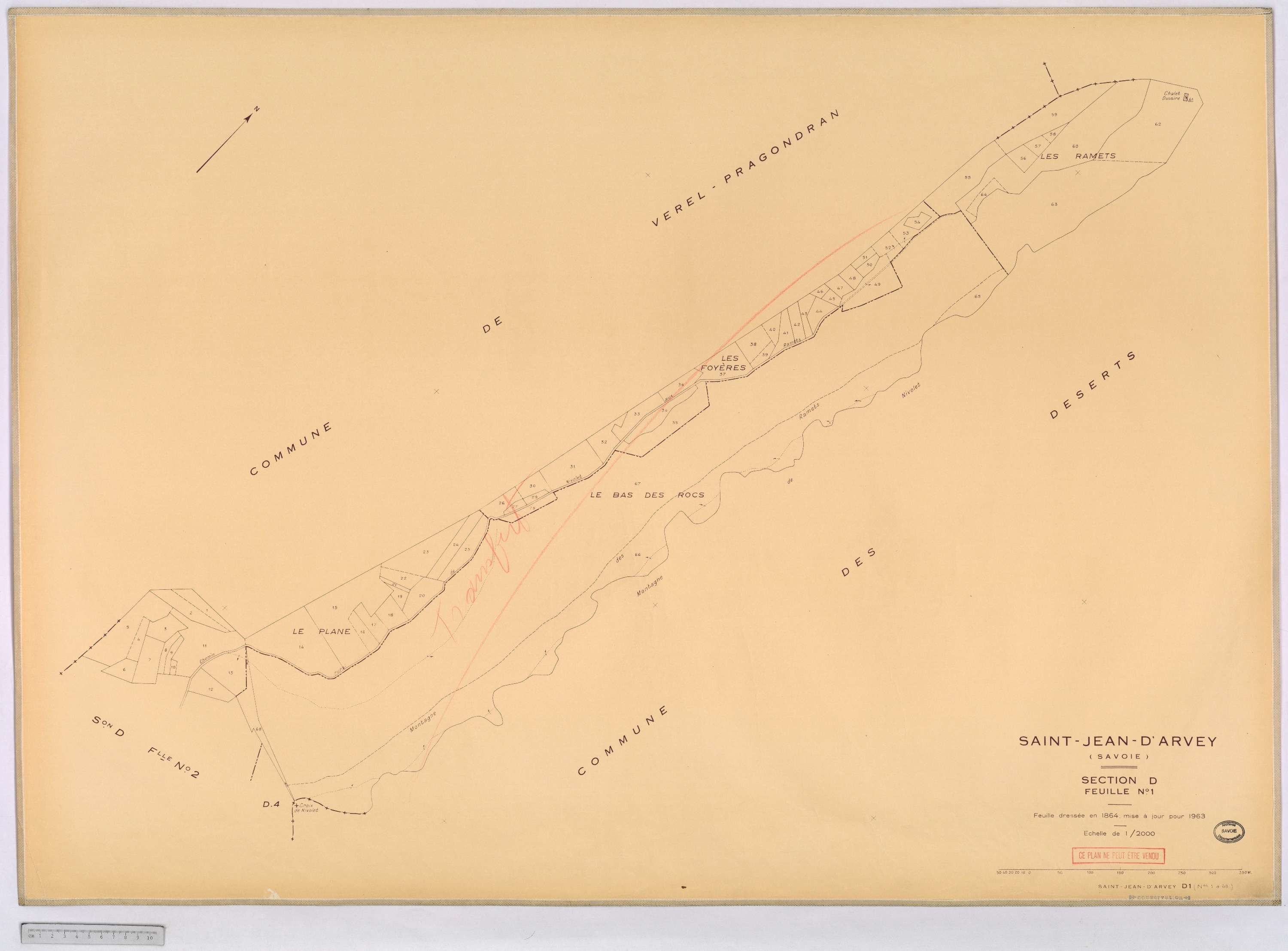 Saint-Jean-d'Arves - Cadastre rénové, version définitive (1963).