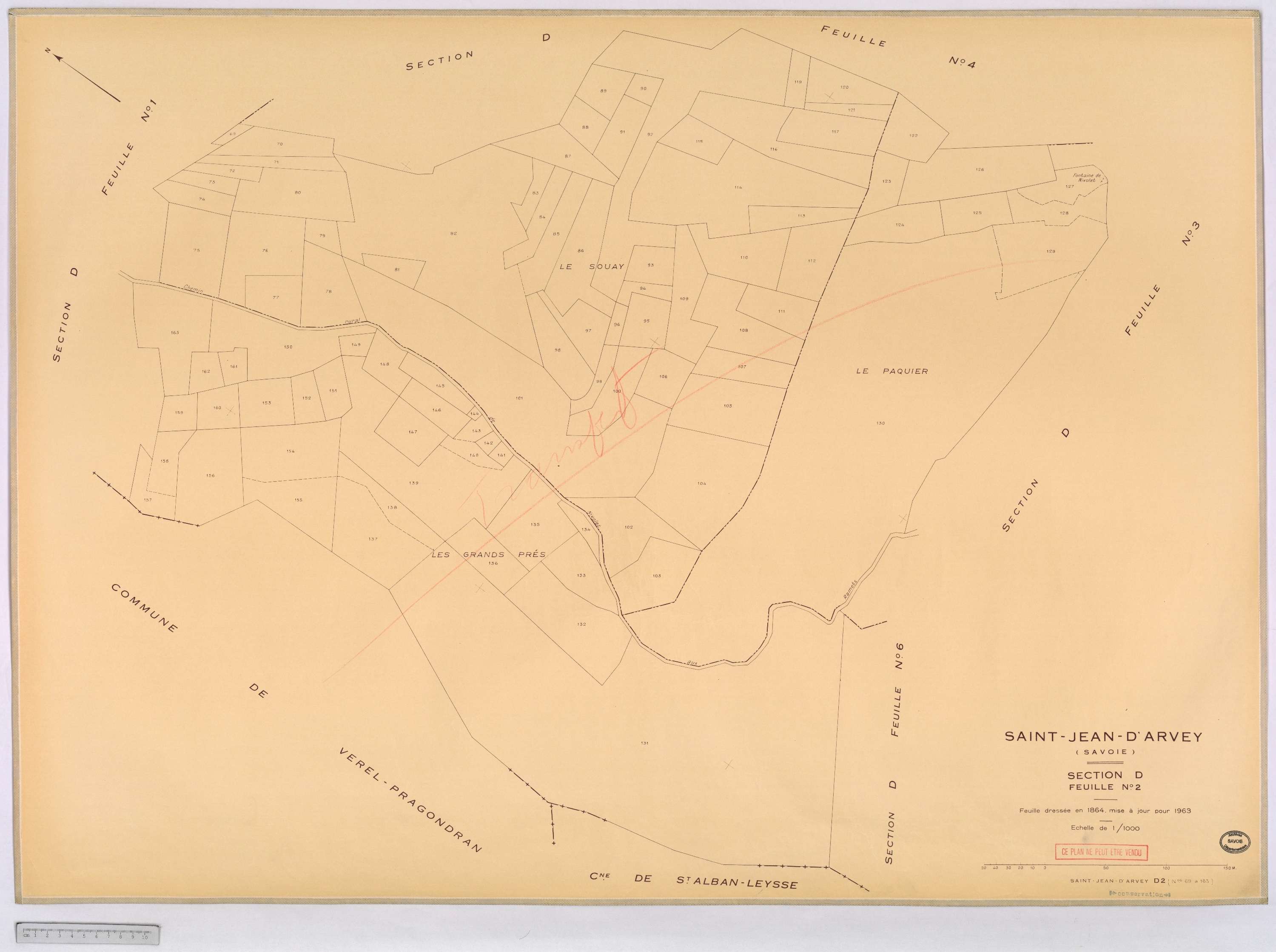 Saint-Jean-d'Arves - Cadastre rénové, version définitive (1963).