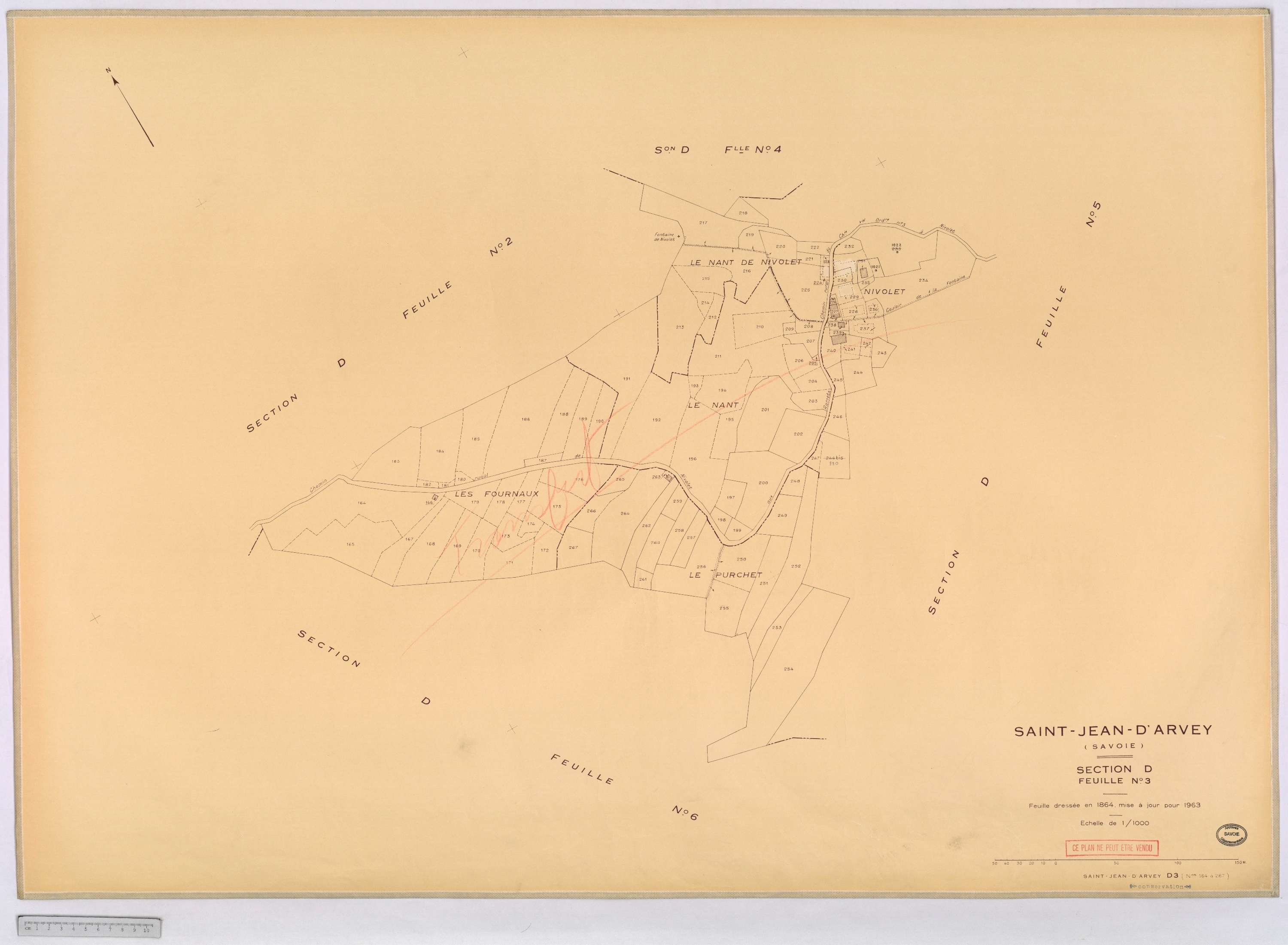 Saint-Jean-d'Arves - Cadastre rénové, version définitive (1963).
