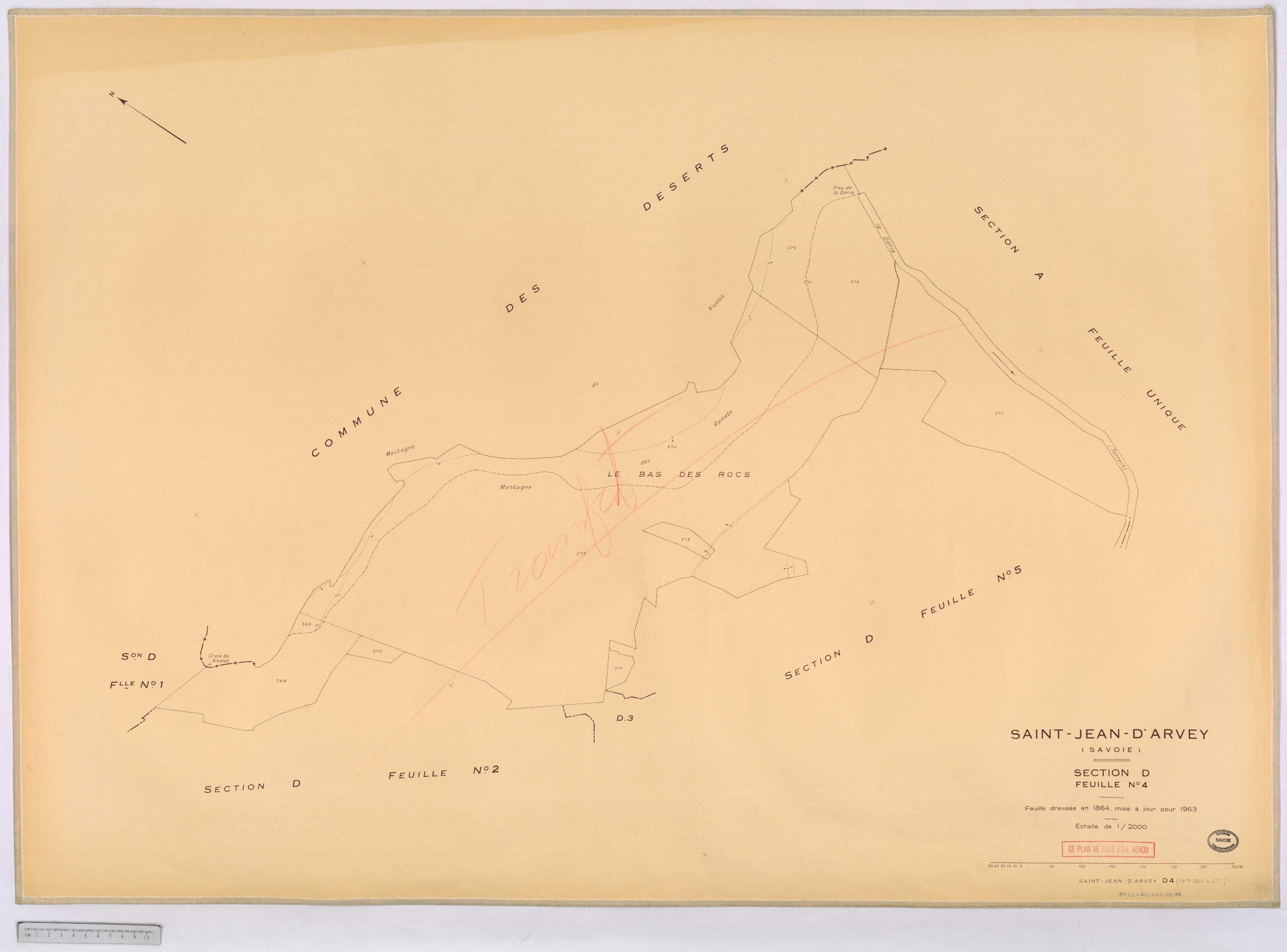 Saint-Jean-d'Arves - Cadastre rénové, version définitive (1963).