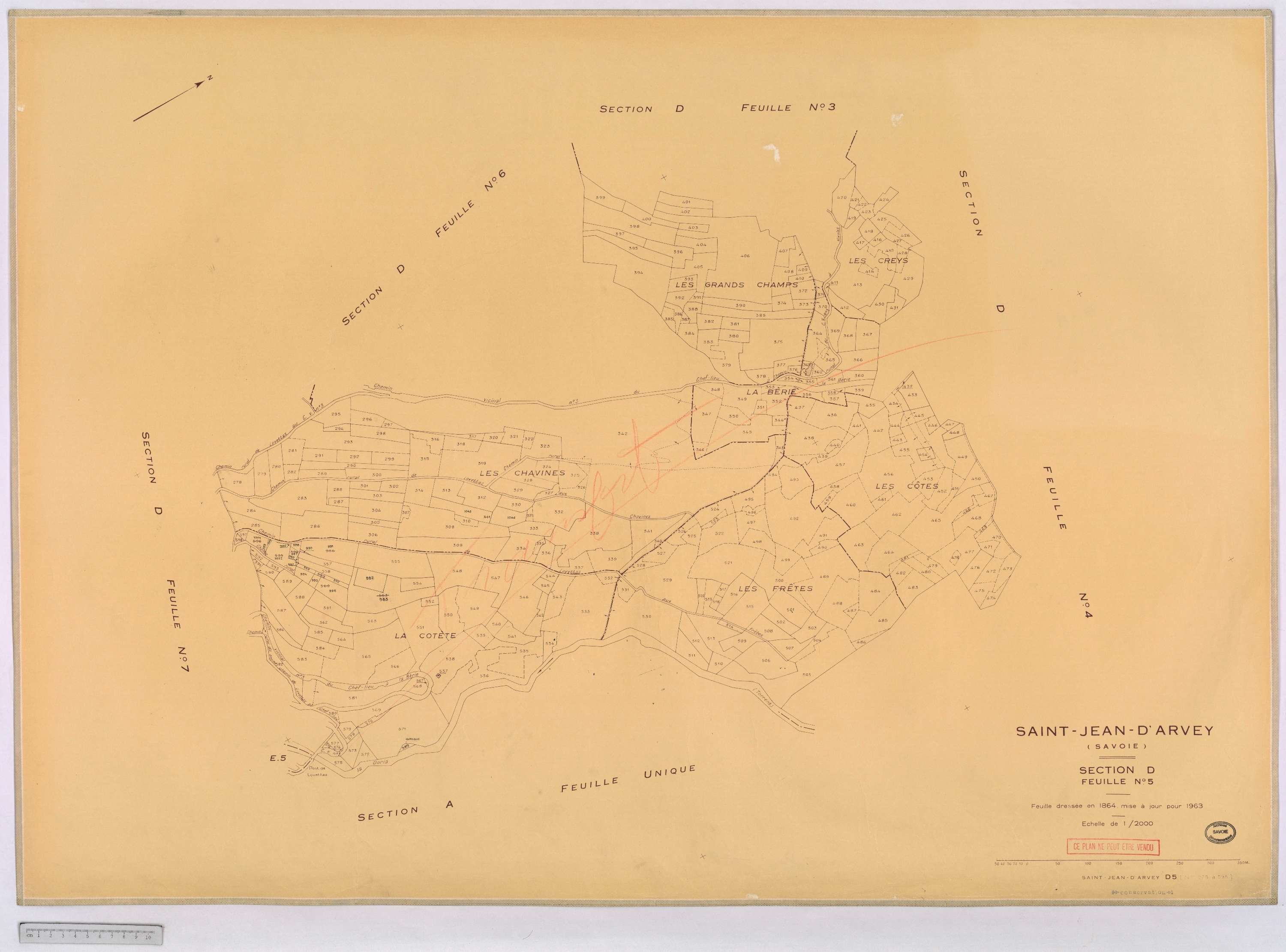 Saint-Jean-d'Arves - Cadastre rénové, version définitive (1963).
