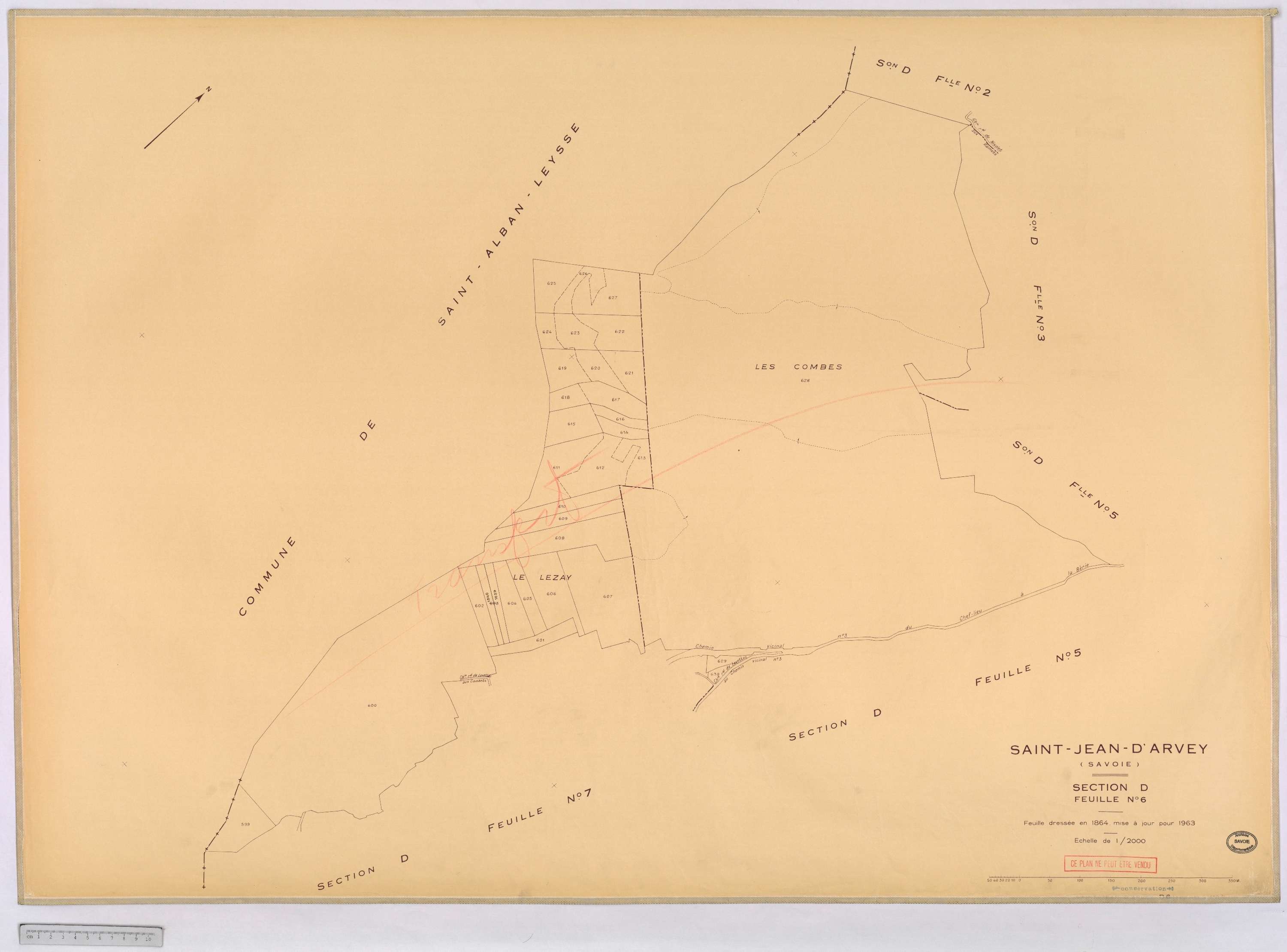 Saint-Jean-d'Arves - Cadastre rénové, version définitive (1963).