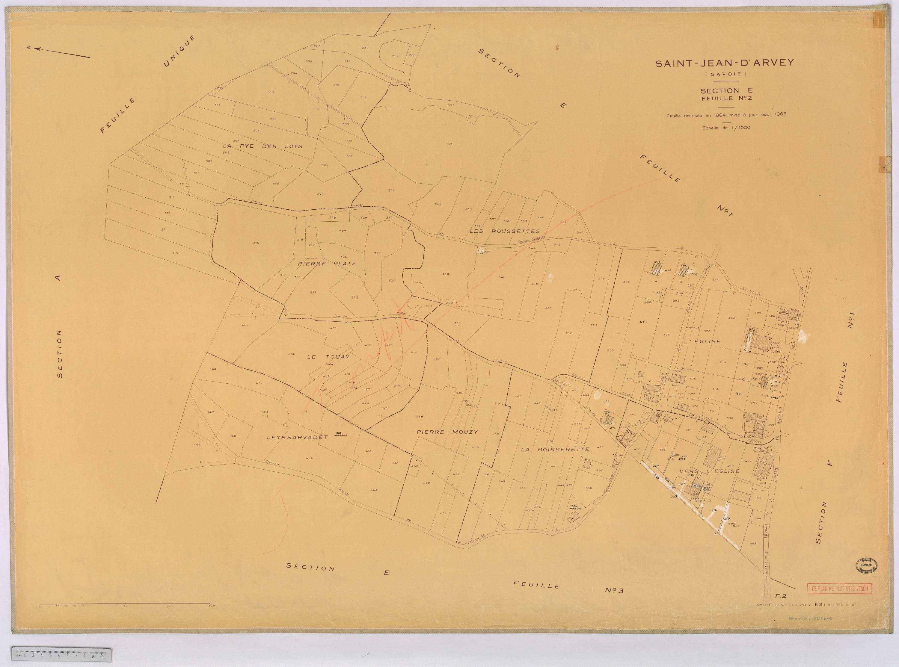 Saint-Jean-d'Arves - Cadastre rénové, version définitive (1963).