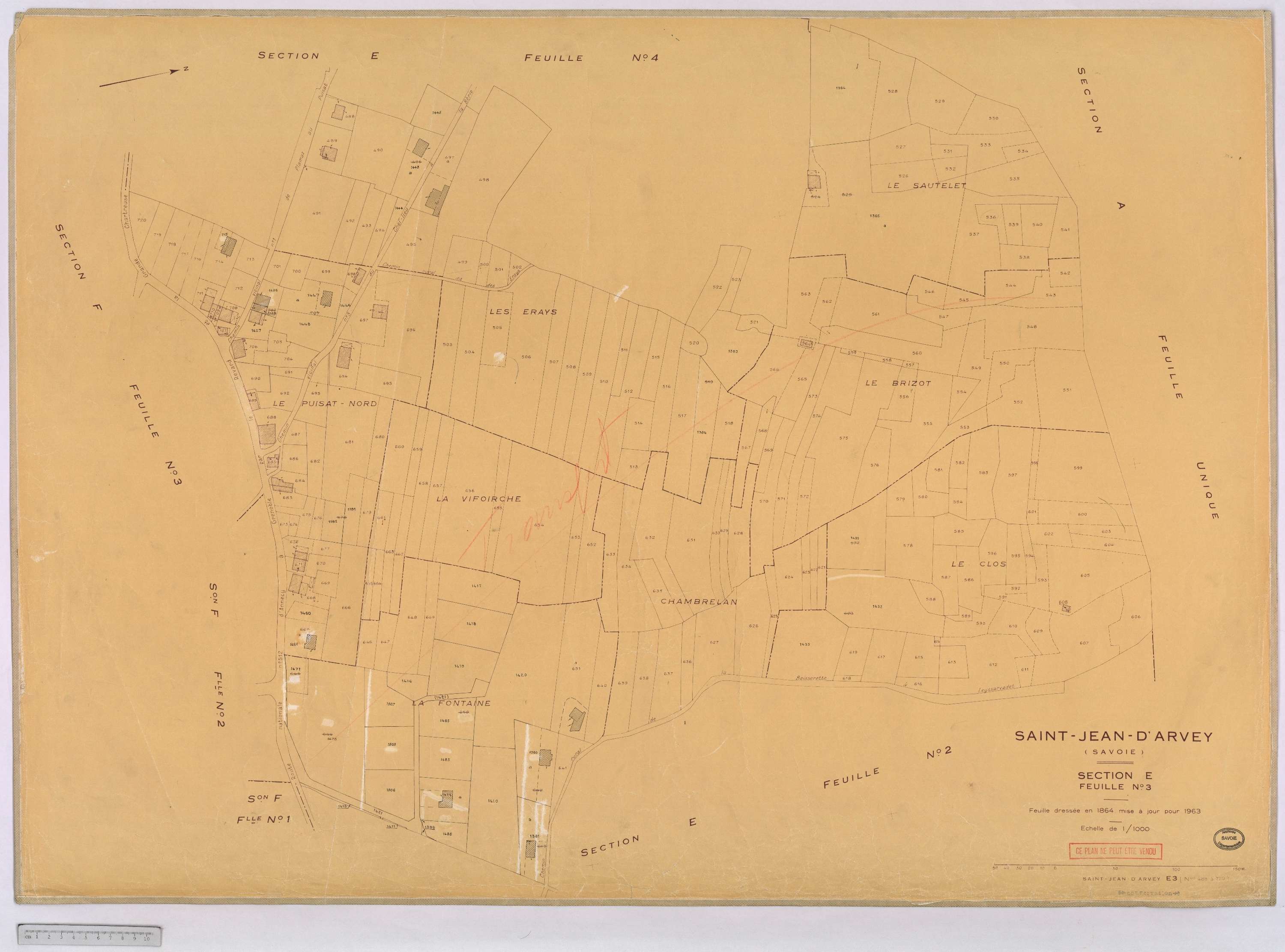 Saint-Jean-d'Arves - Cadastre rénové, version définitive (1963).