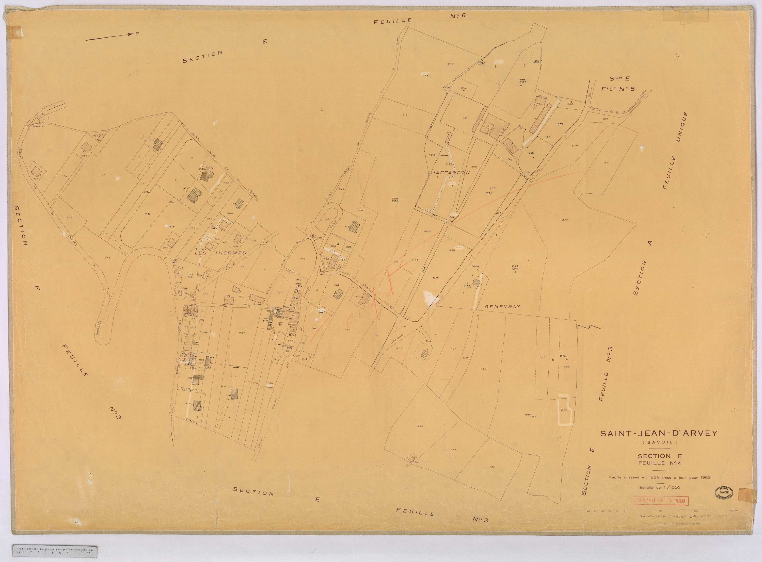 Saint-Jean-d'Arves - Cadastre rénové, version définitive (1963).