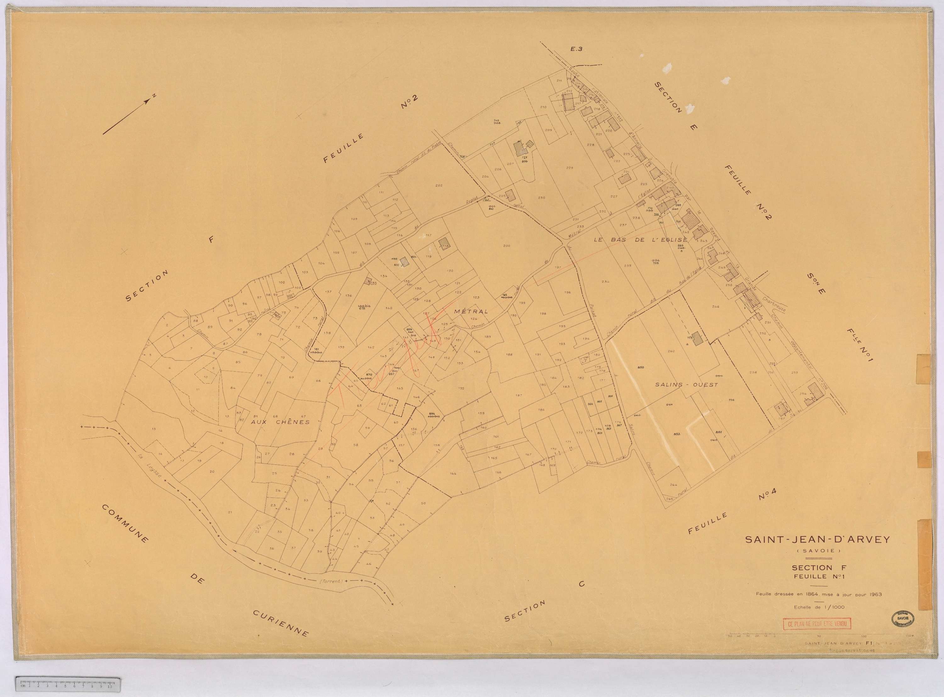 Saint-Jean-d'Arves - Cadastre rénové, version définitive (1963).