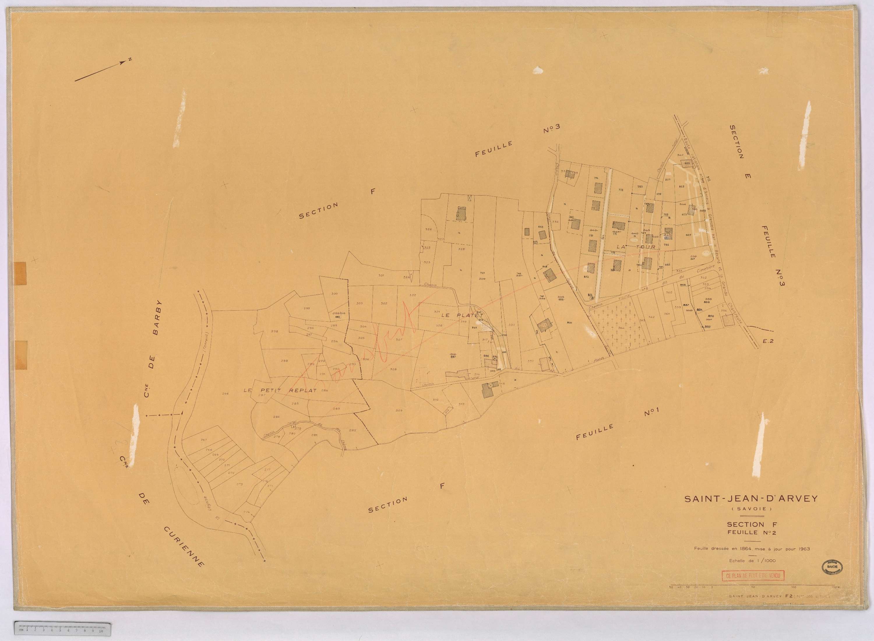 Saint-Jean-d'Arves - Cadastre rénové, version définitive (1963).