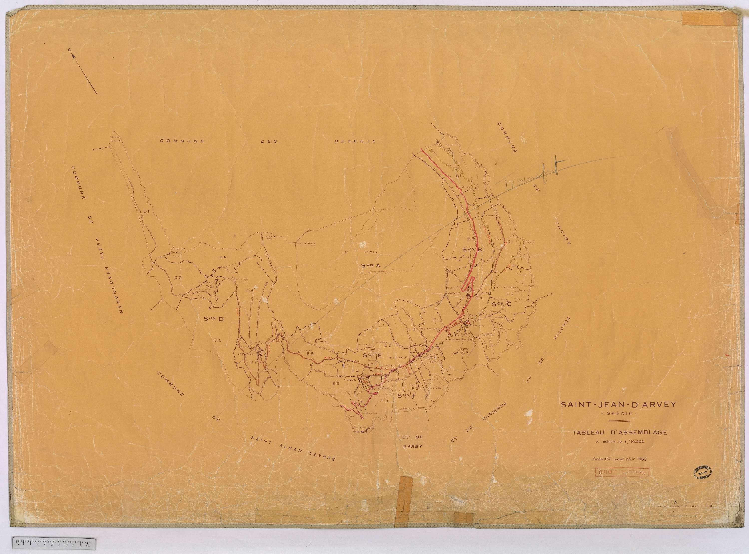 Saint-Jean-d'Arves - Cadastre rénové, version définitive (1963).