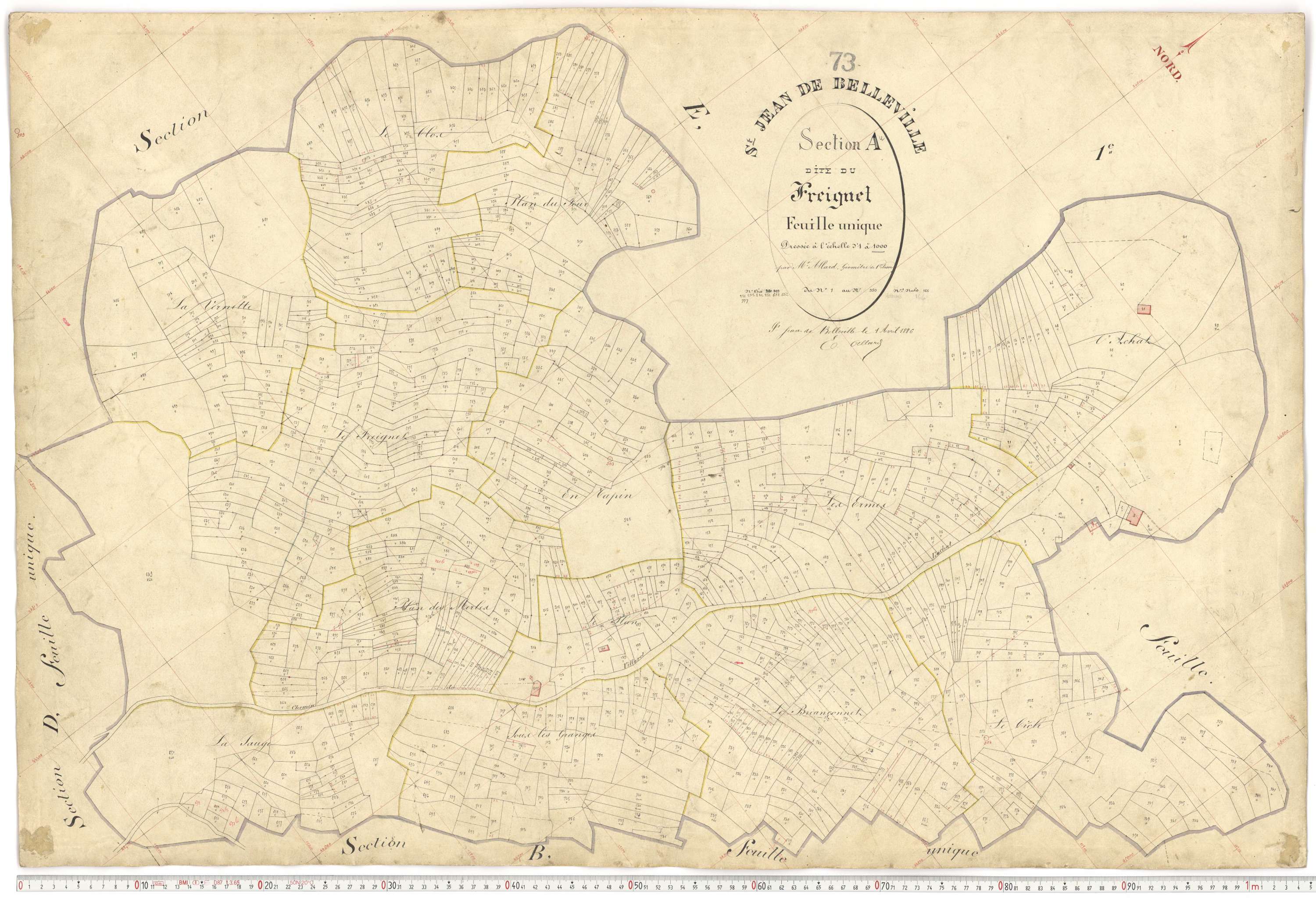 Saint-Jean-de-Belleville - Plans cadastraux du premier cadastre français.
