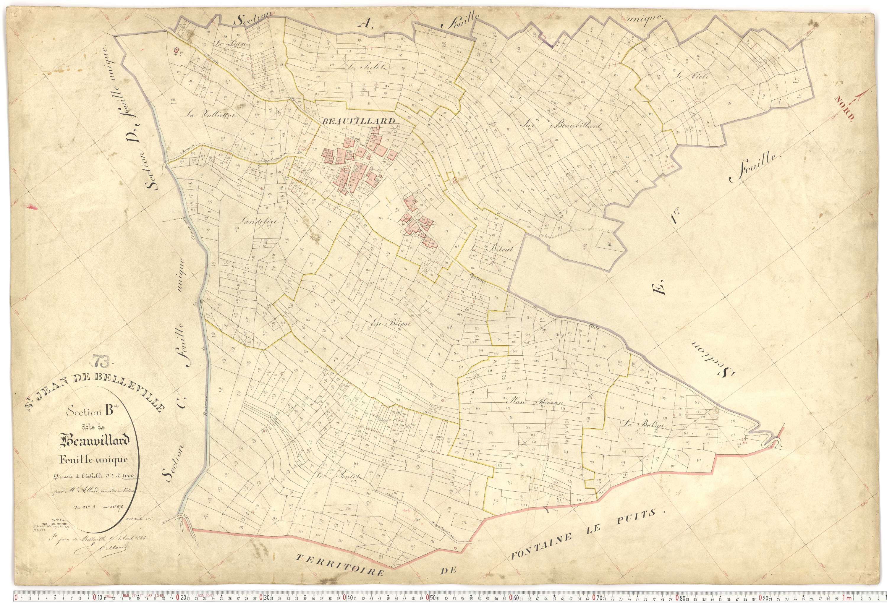 Saint-Jean-de-Belleville - Plans cadastraux du premier cadastre français.