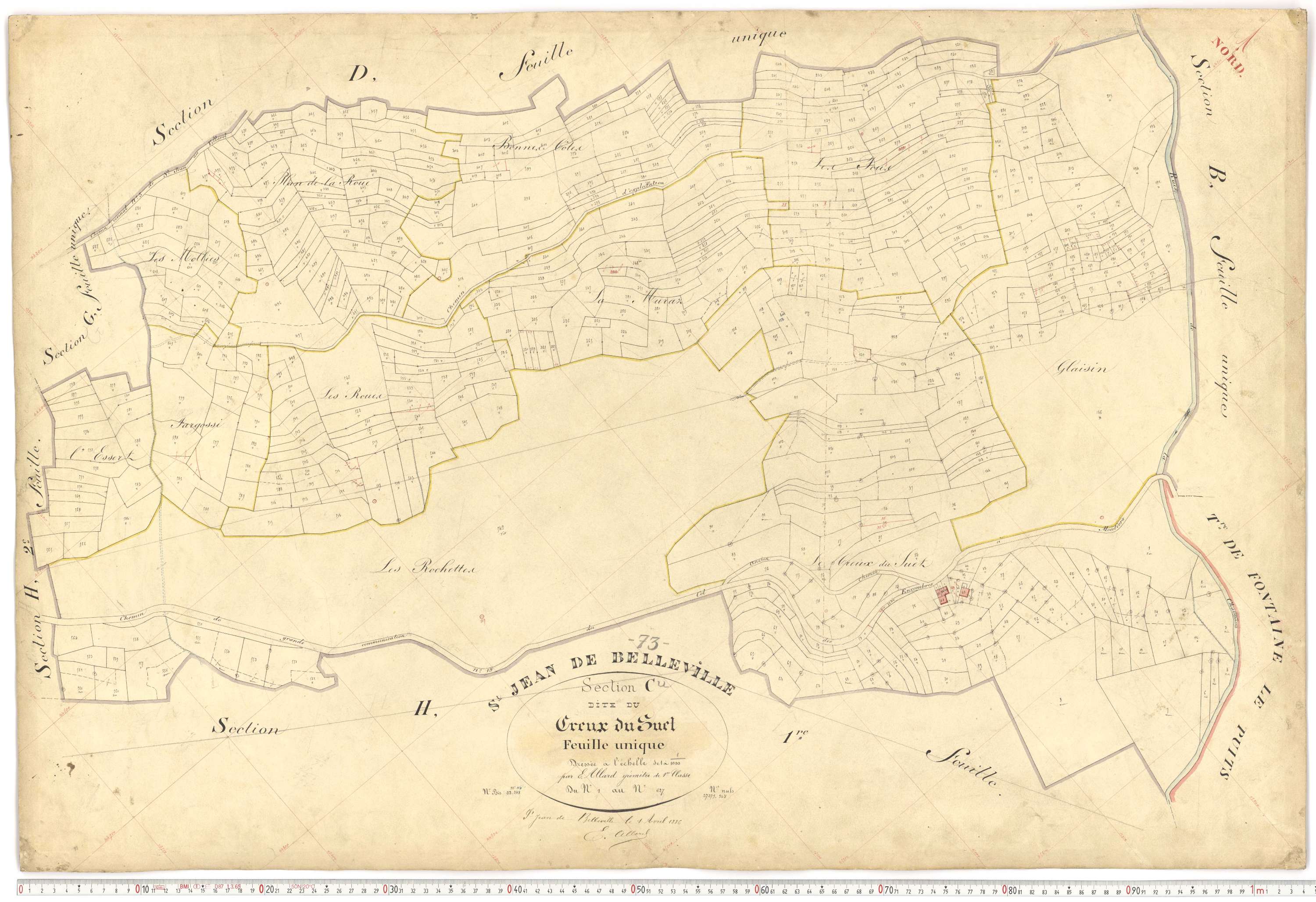 Saint-Jean-de-Belleville - Plans cadastraux du premier cadastre français.
