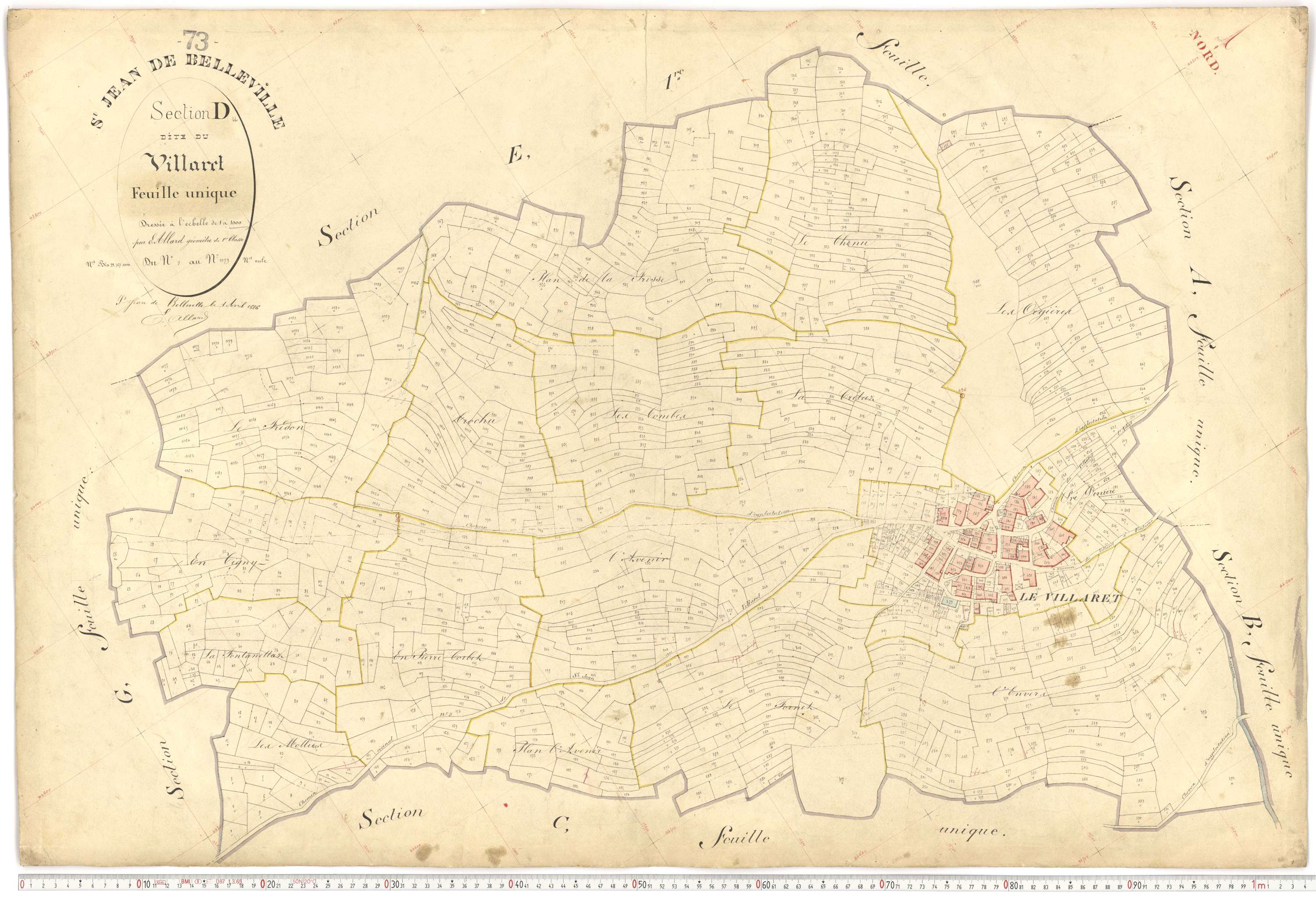 Saint-Jean-de-Belleville - Plans cadastraux du premier cadastre français.
