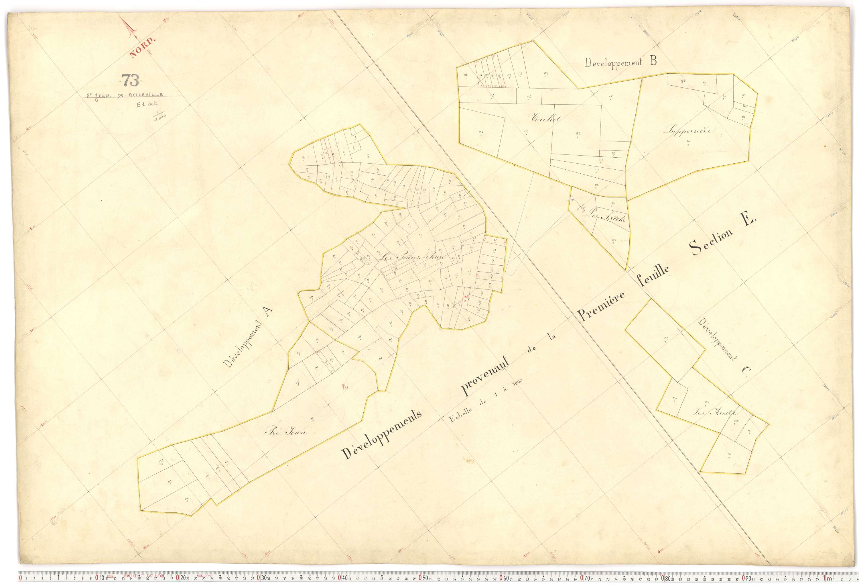 Saint-Jean-de-Belleville - Plans cadastraux du premier cadastre français.
