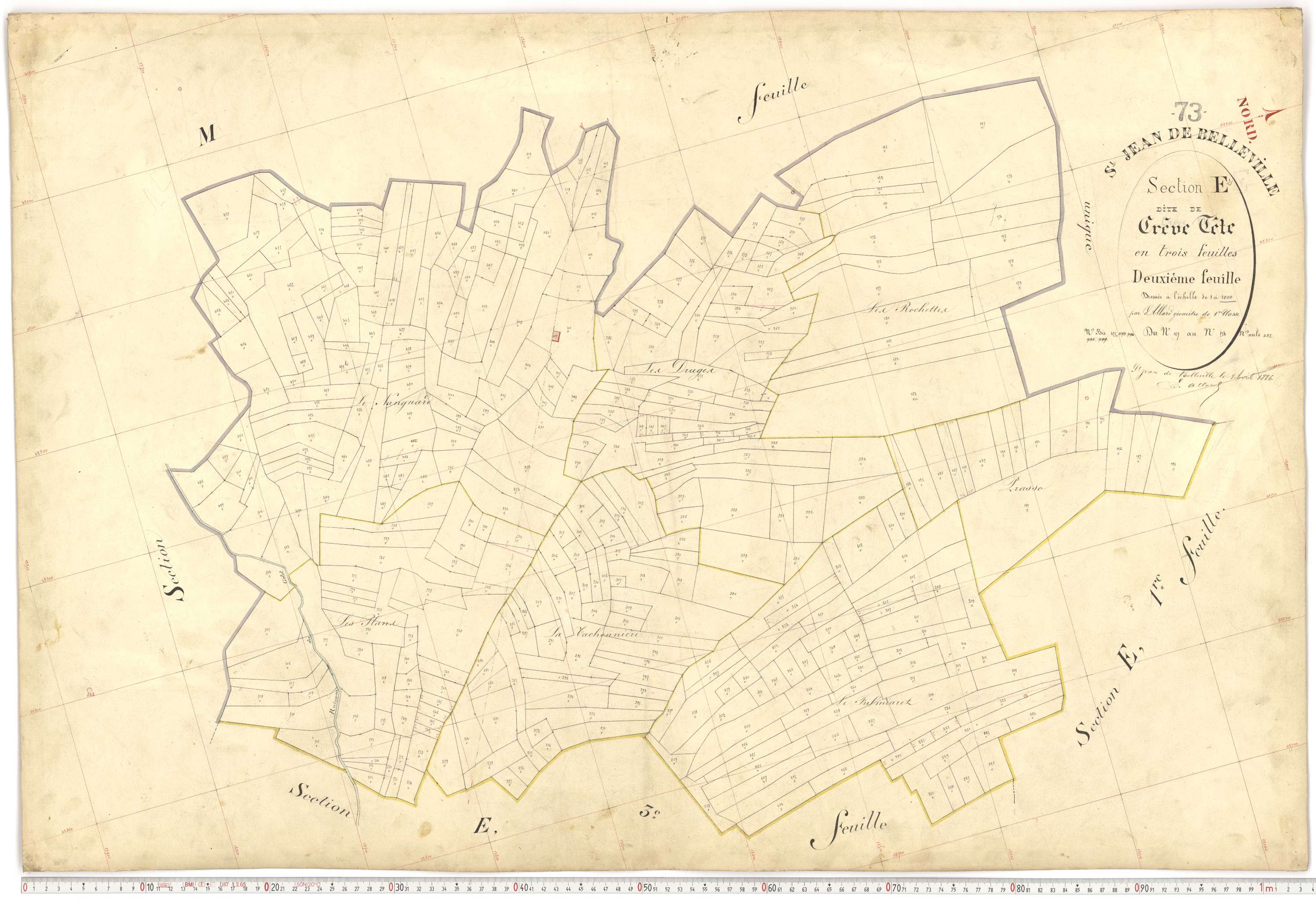 Saint-Jean-de-Belleville - Plans cadastraux du premier cadastre français.