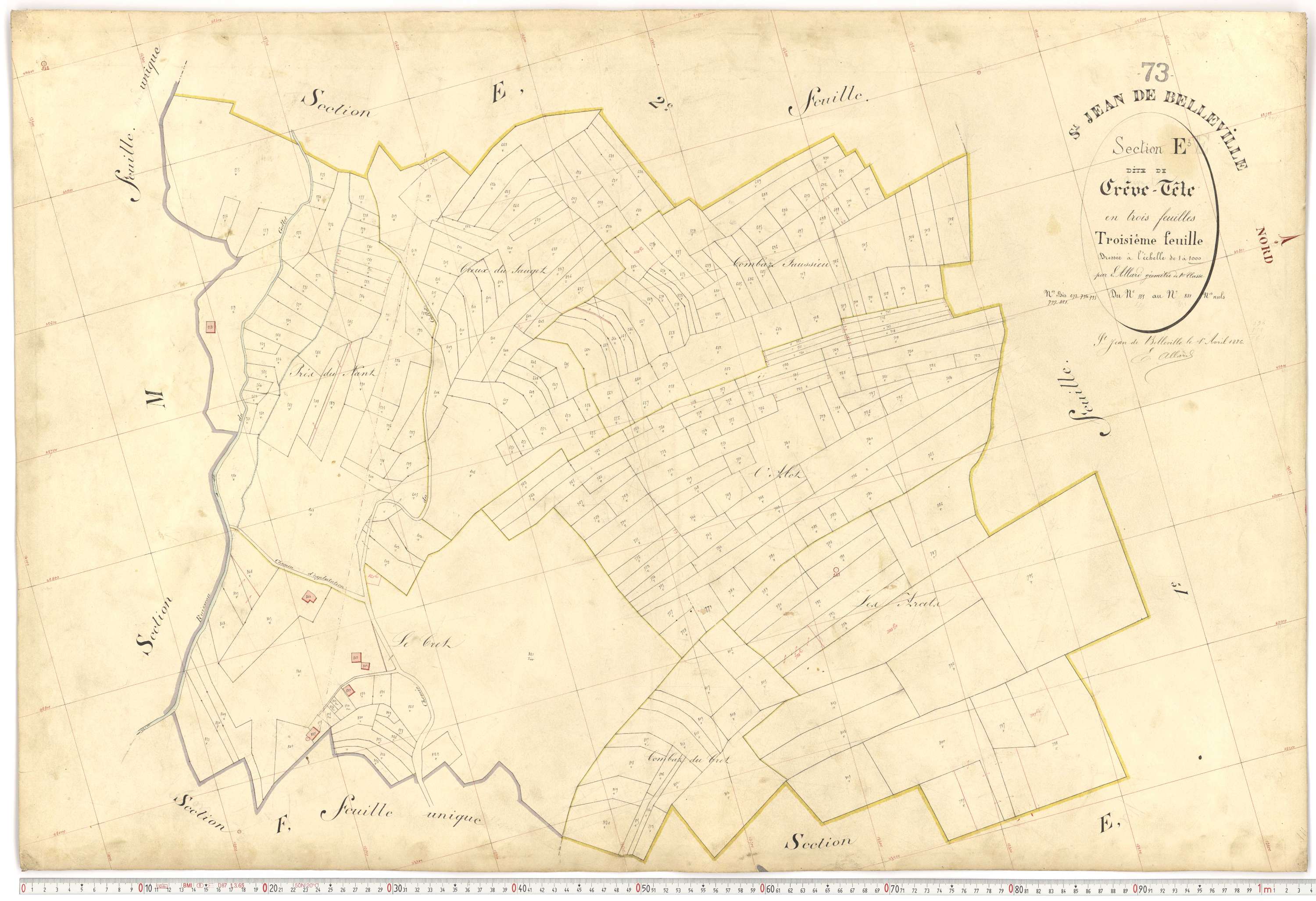 Saint-Jean-de-Belleville - Plans cadastraux du premier cadastre français.