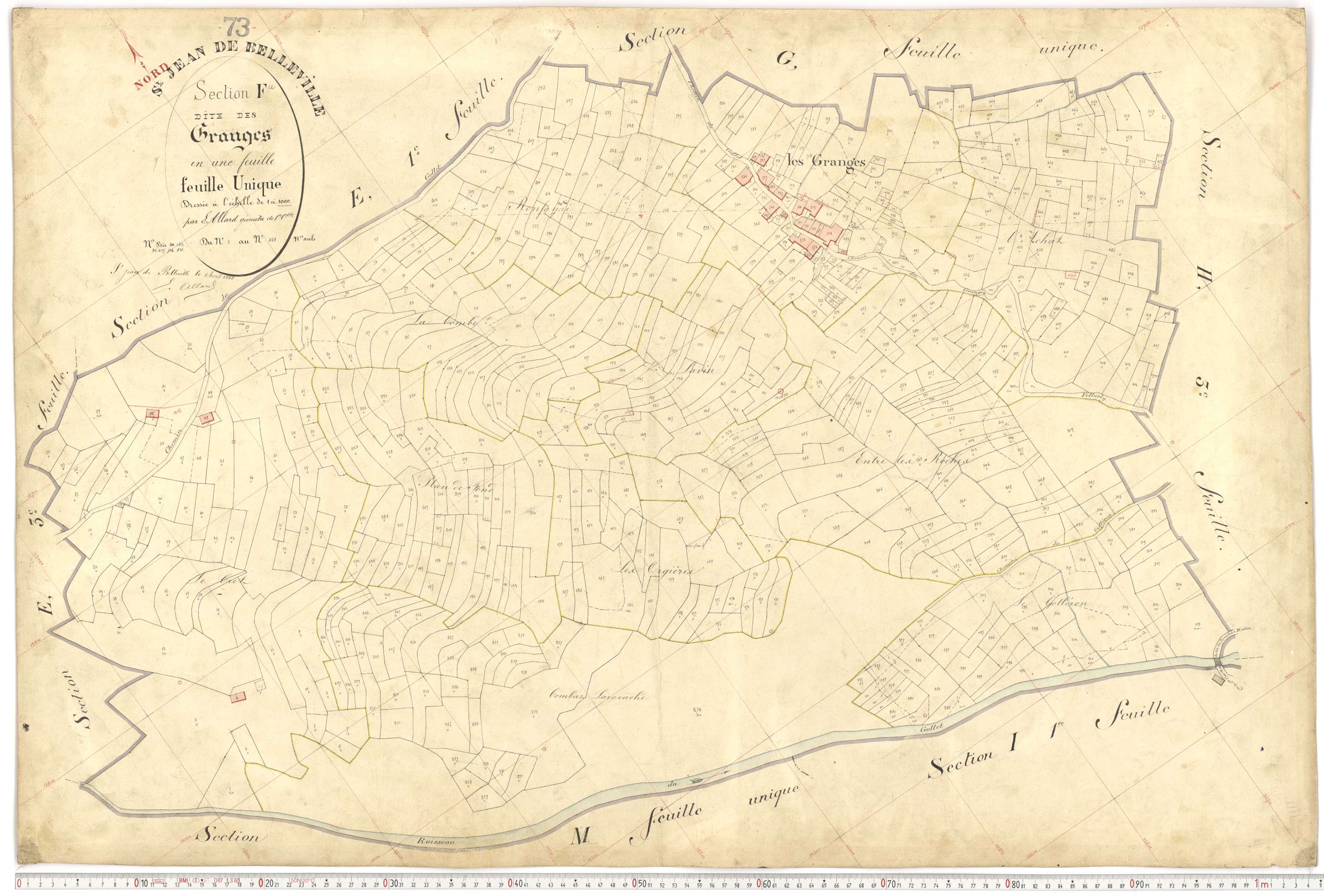 Saint-Jean-de-Belleville - Plans cadastraux du premier cadastre français.