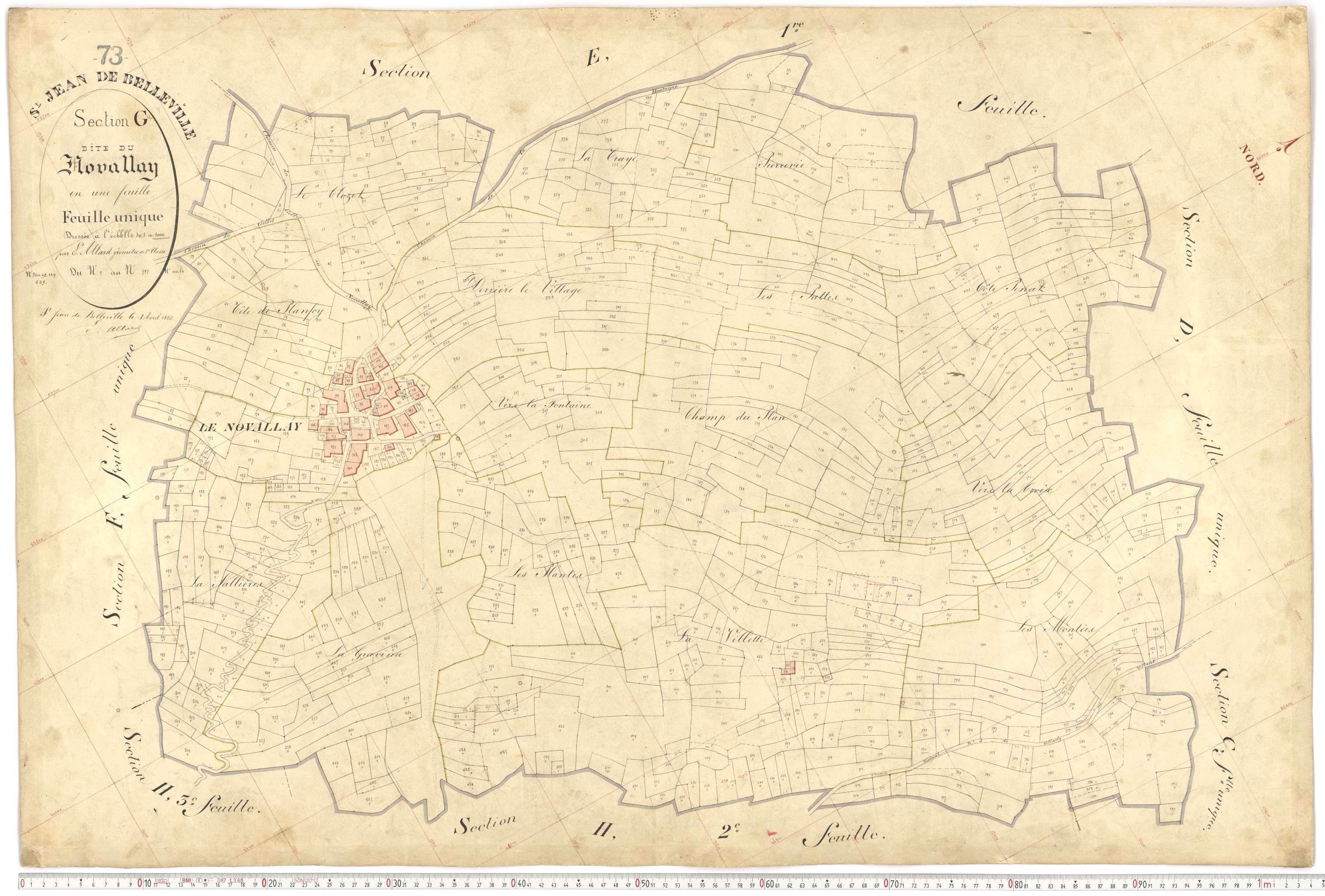 Saint-Jean-de-Belleville - Plans cadastraux du premier cadastre français.