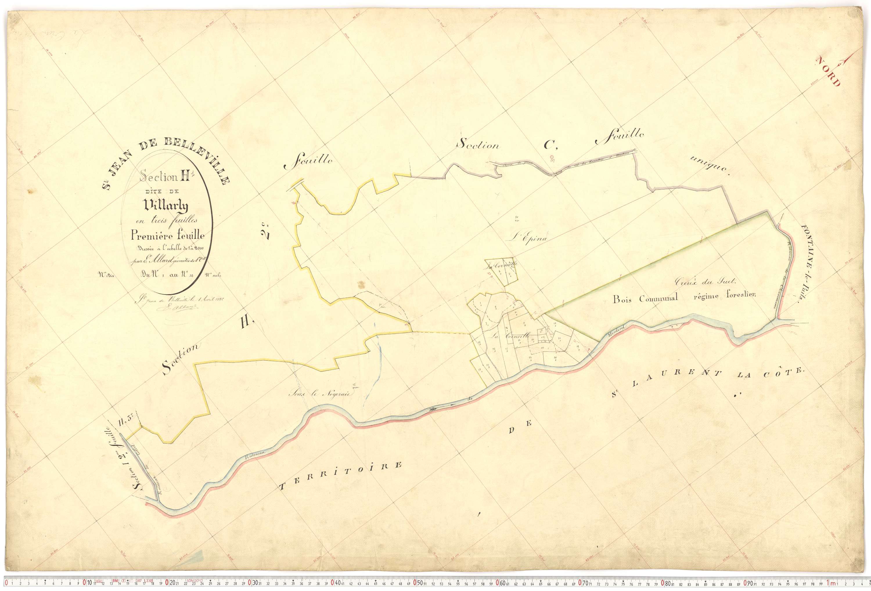 Saint-Jean-de-Belleville - Plans cadastraux du premier cadastre français.