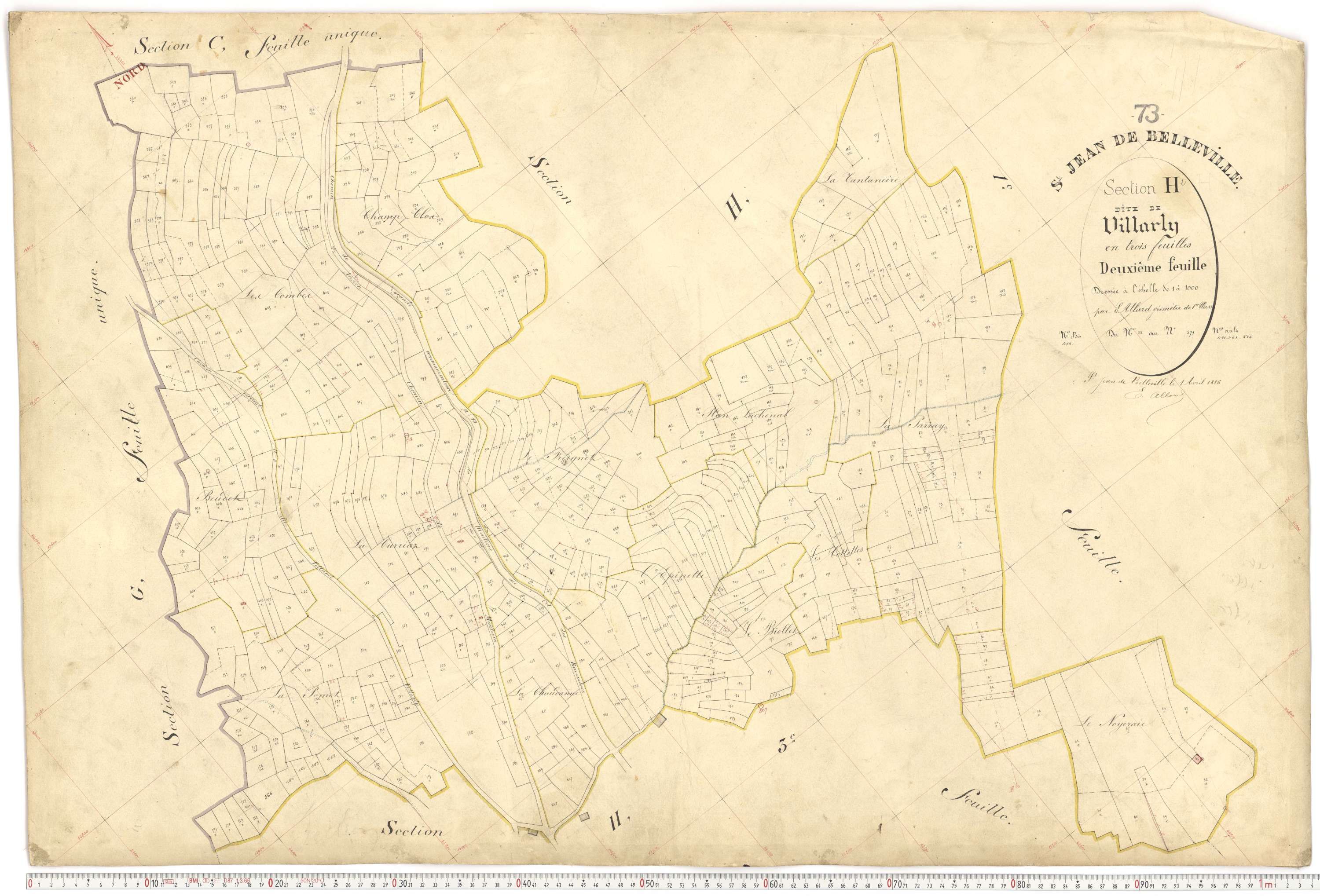 Saint-Jean-de-Belleville - Plans cadastraux du premier cadastre français.