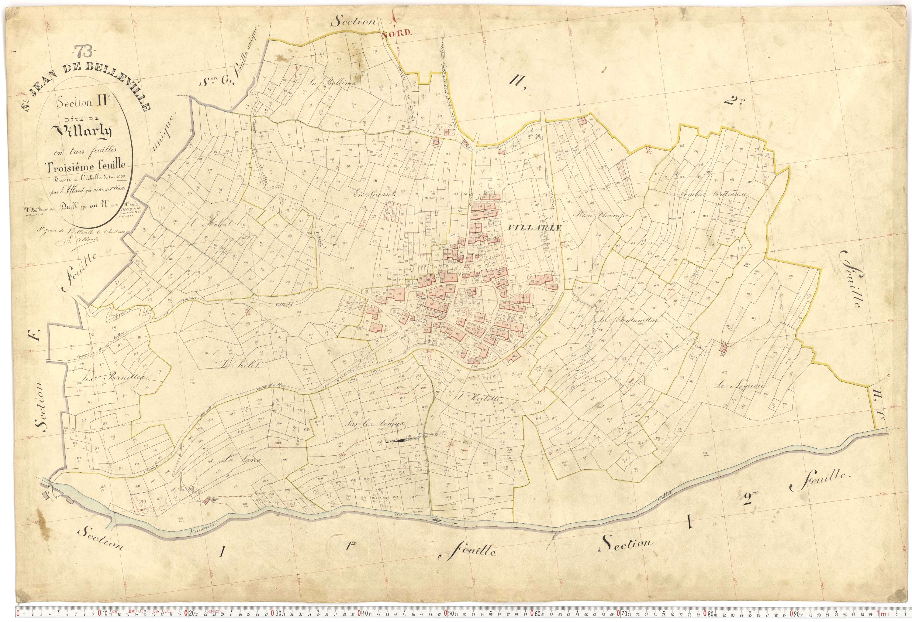 Saint-Jean-de-Belleville - Plans cadastraux du premier cadastre français.