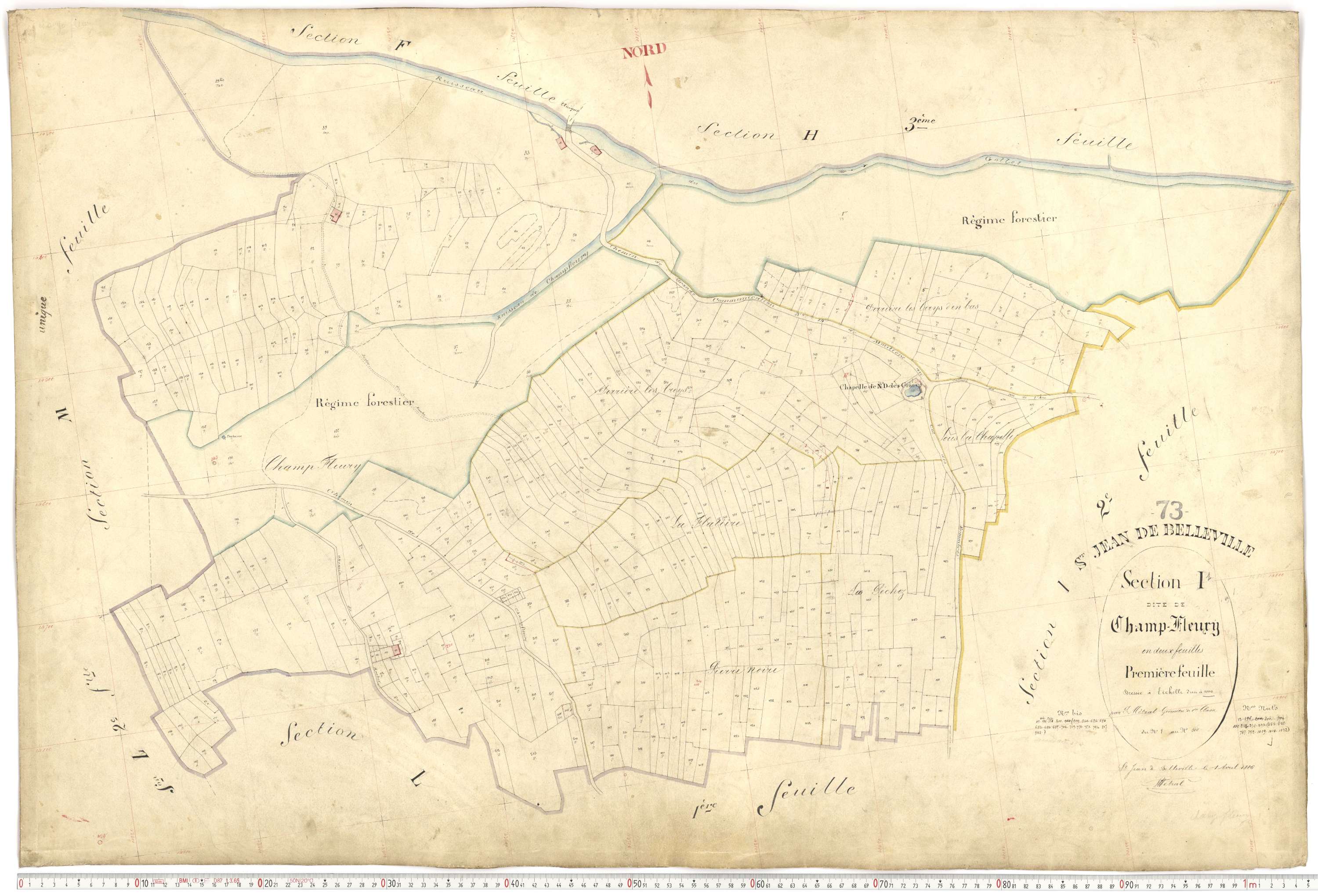 Saint-Jean-de-Belleville - Plans cadastraux du premier cadastre français.